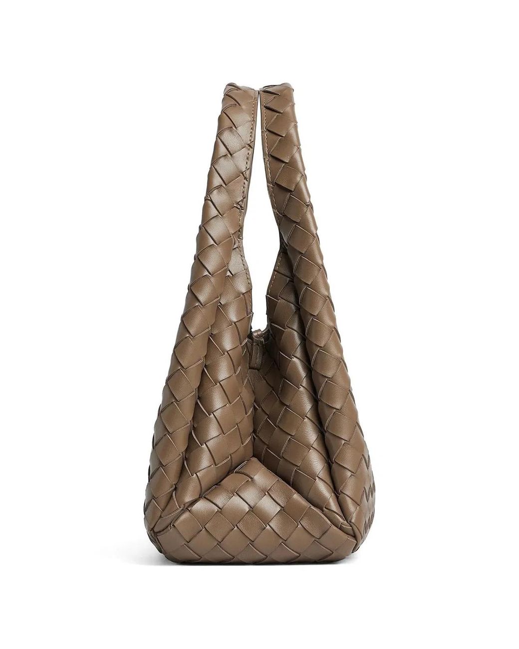 Bottega Veneta Brown Small Campana Intrecciato Shoulder Bag