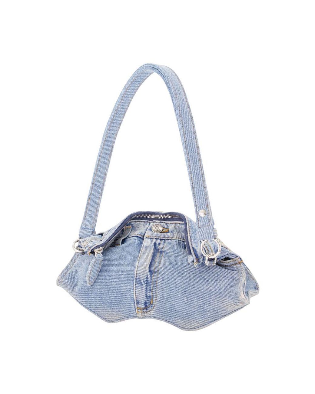 McQueen Blue Manta Shoulder Bag