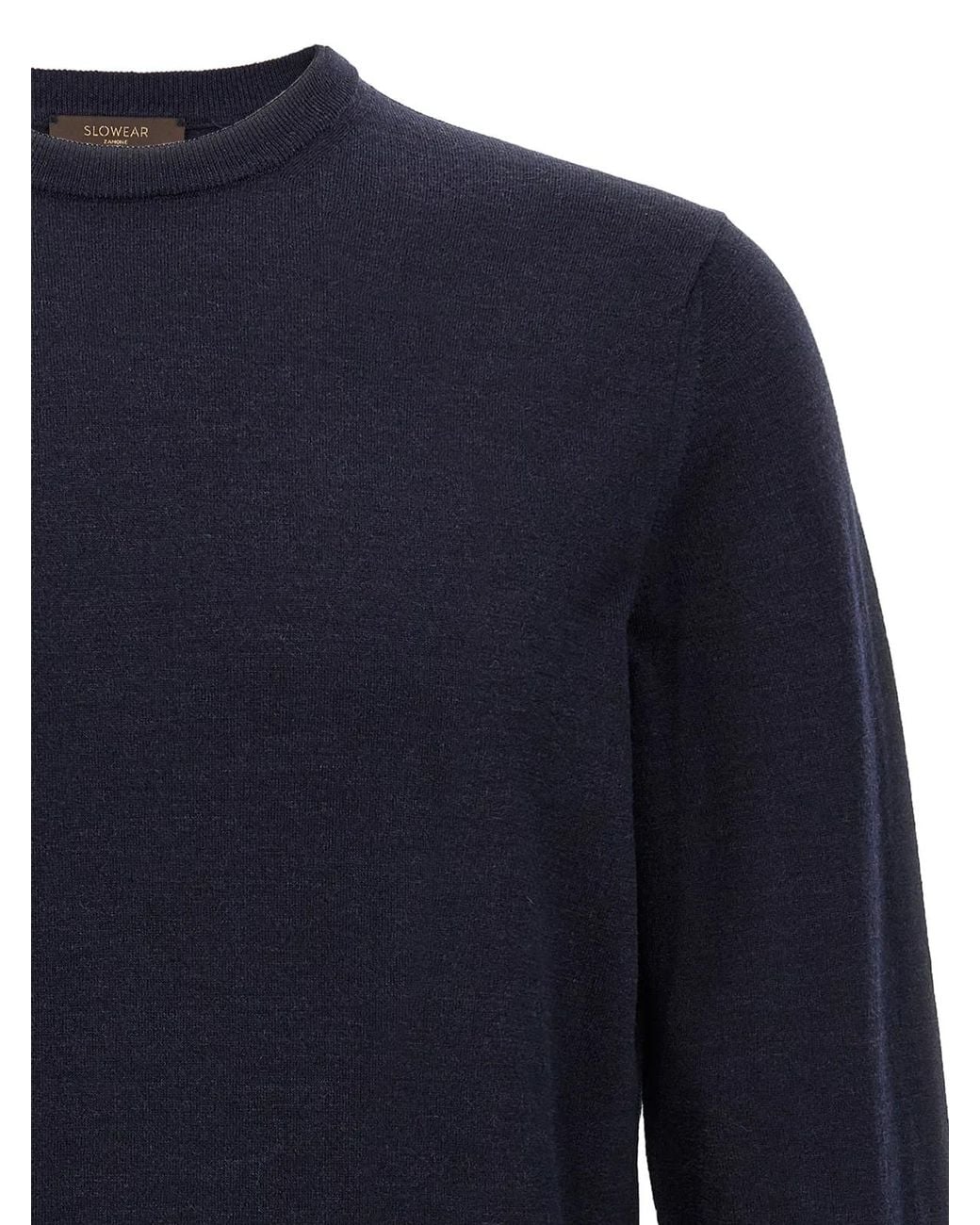 Zanone Blue Flexwool Wool Sweater for men