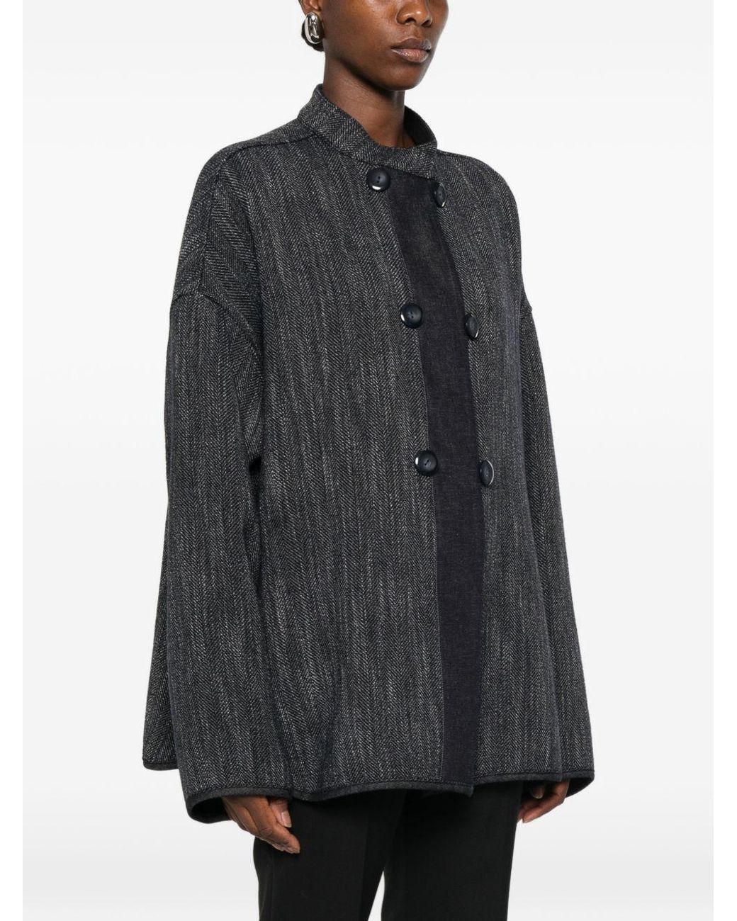 Emporio Armani Black Wool Blend Jacket