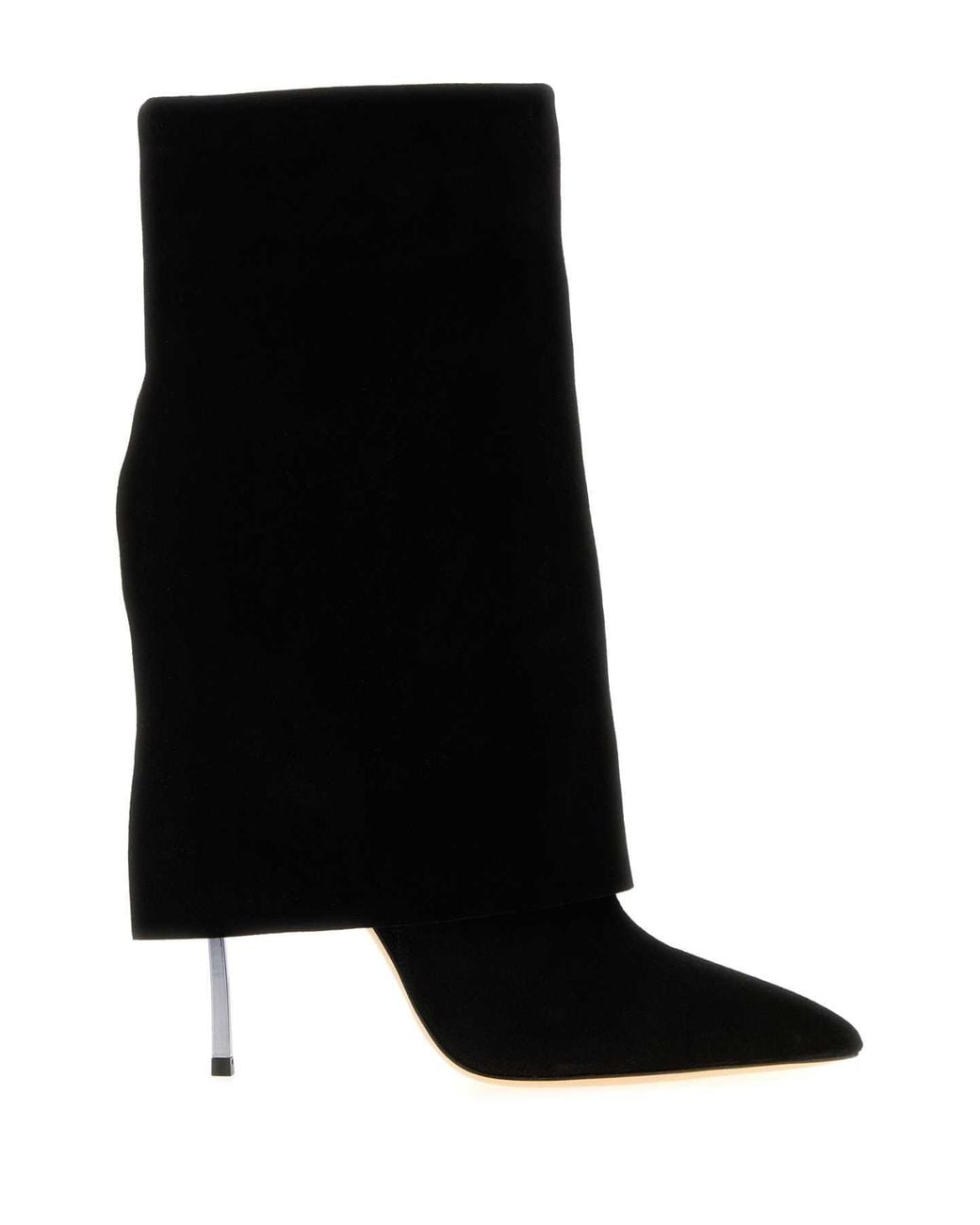 Casadei Black Casual Chic Berlino Suede Ankle Boots With 10 Cm Heel