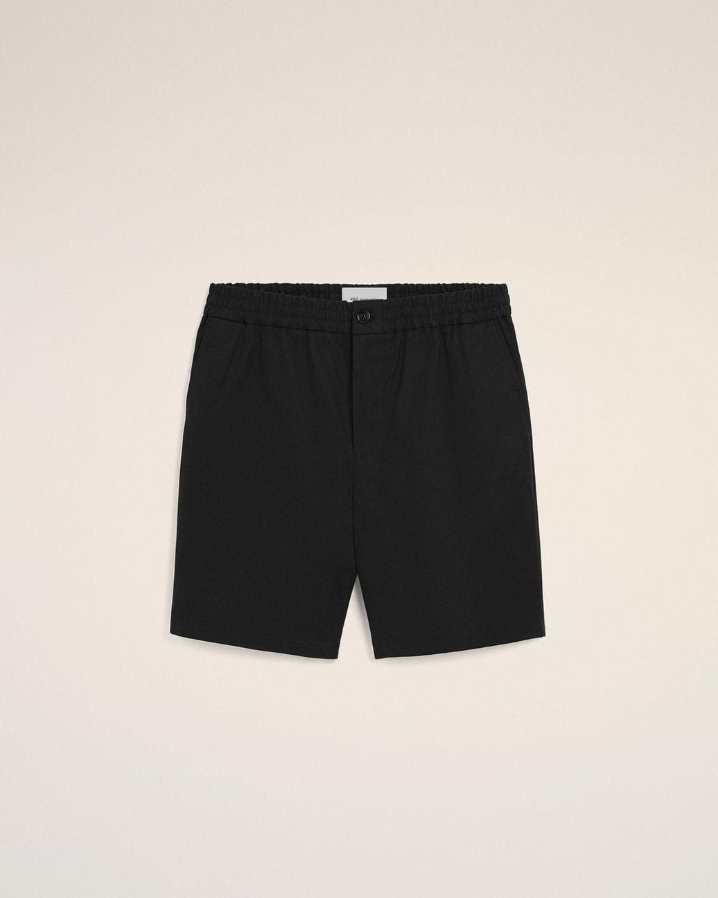 AMI Black Ami De Coeur Elasticated Shorts for men