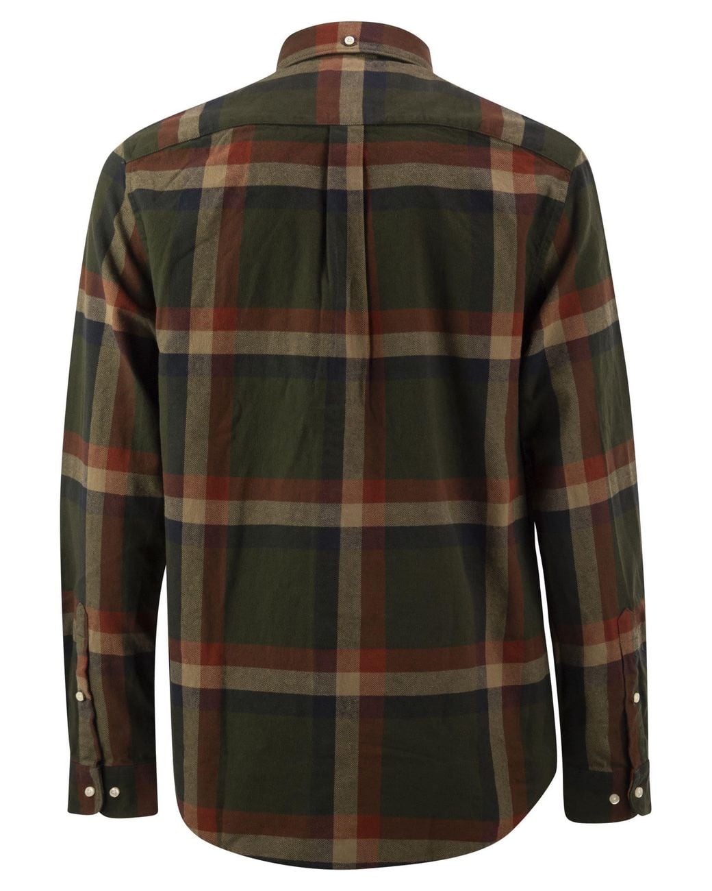 Barbour Green Tailored Fit Tartan Cotton Shirt for men