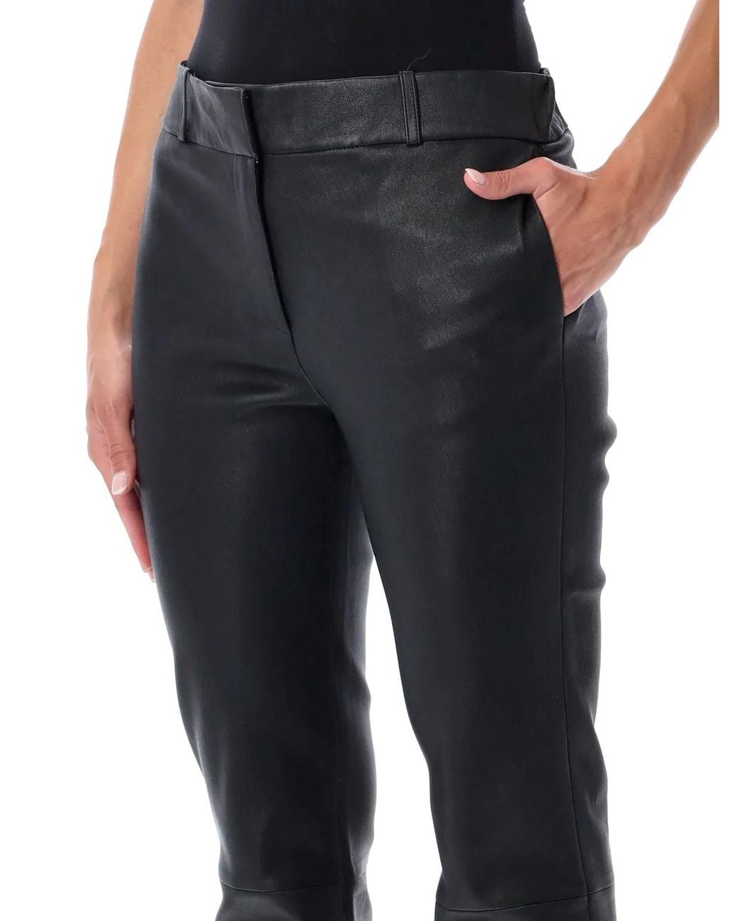 Arma Black Lucia Leather Trousers