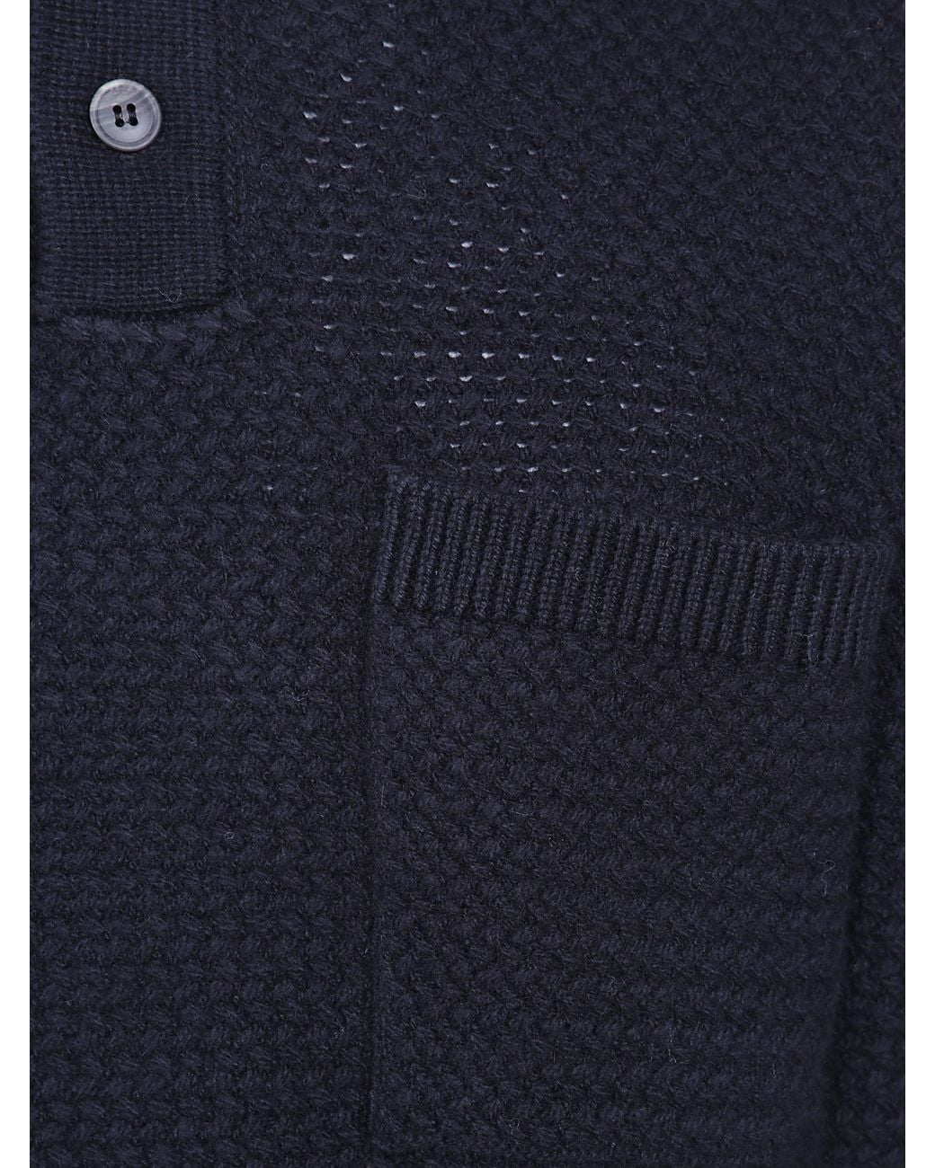 FILIPPO DE LAURENTIIS Blue Polo Neck Sweater for men