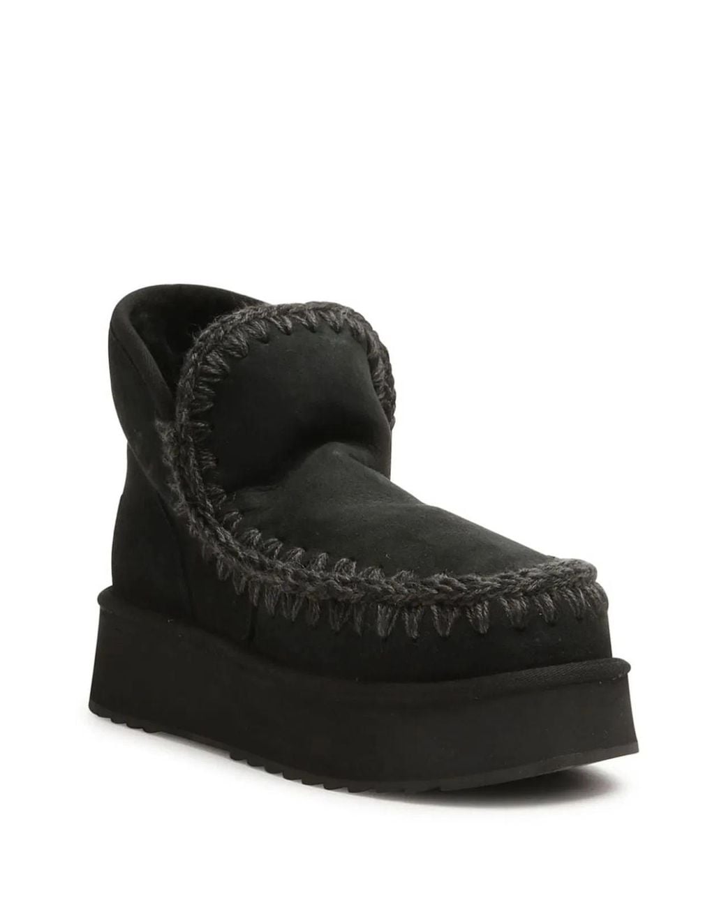 Mou Black Mini Eskimo Platform Boots