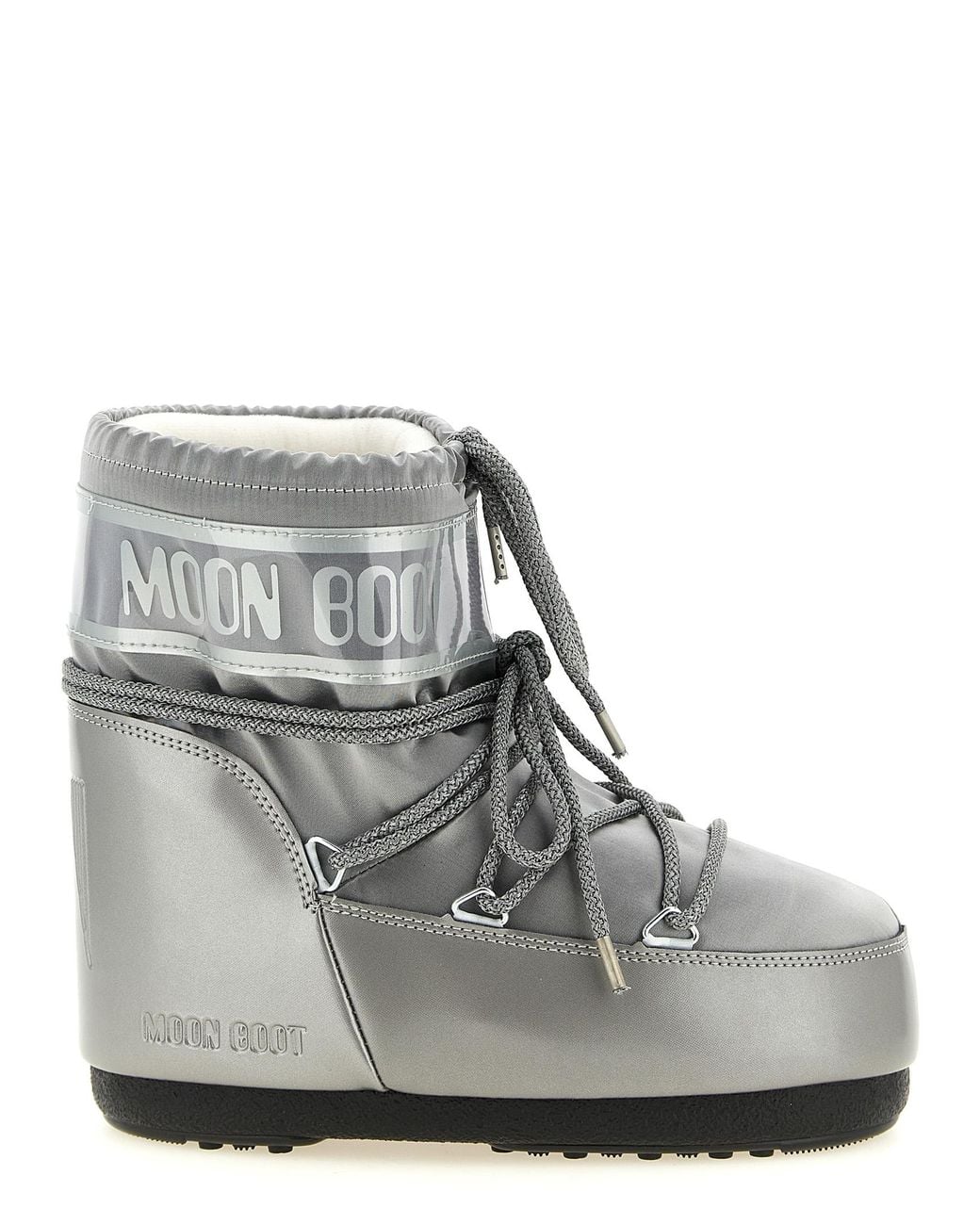 Moon Boot Gray 'Icon Low Glance' Ankle Boots