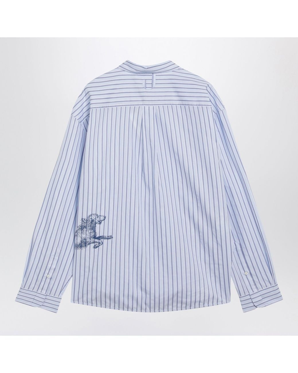 Jacquemus Blue Simon Striped Cotton Shirt for men