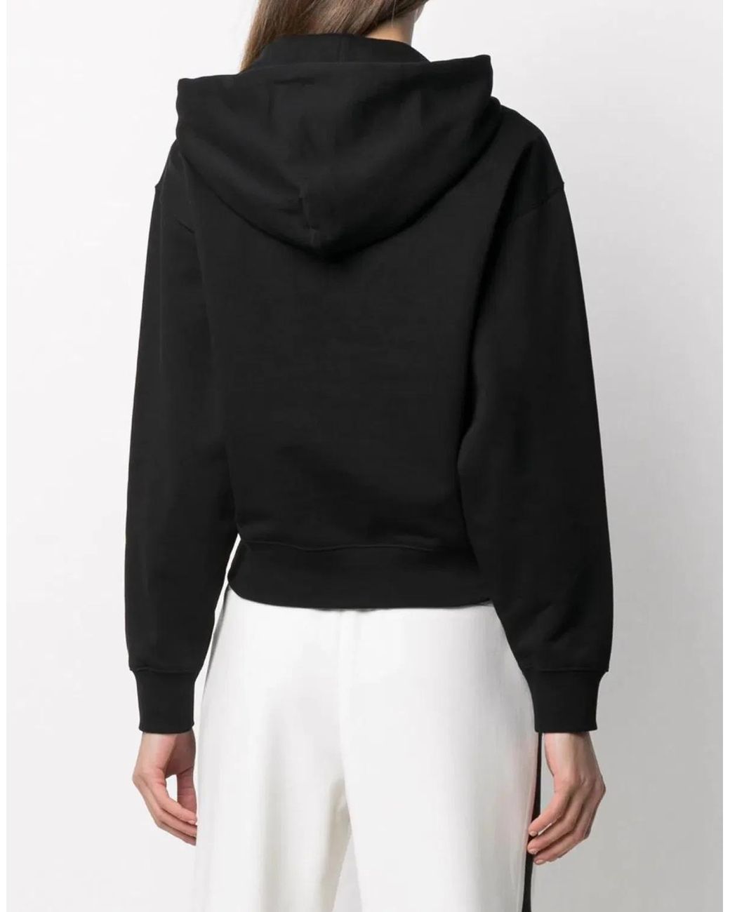 KENZO Black Boxy Hoodie With Crest Logo