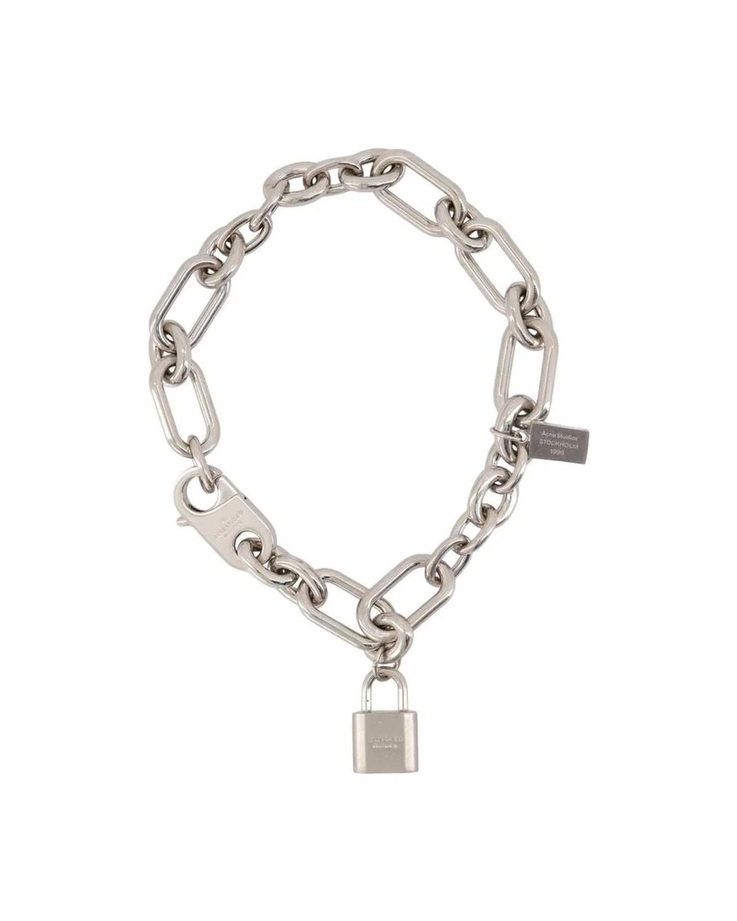 Acne Metallic Fn Ux Jewe000491 Necklace for men