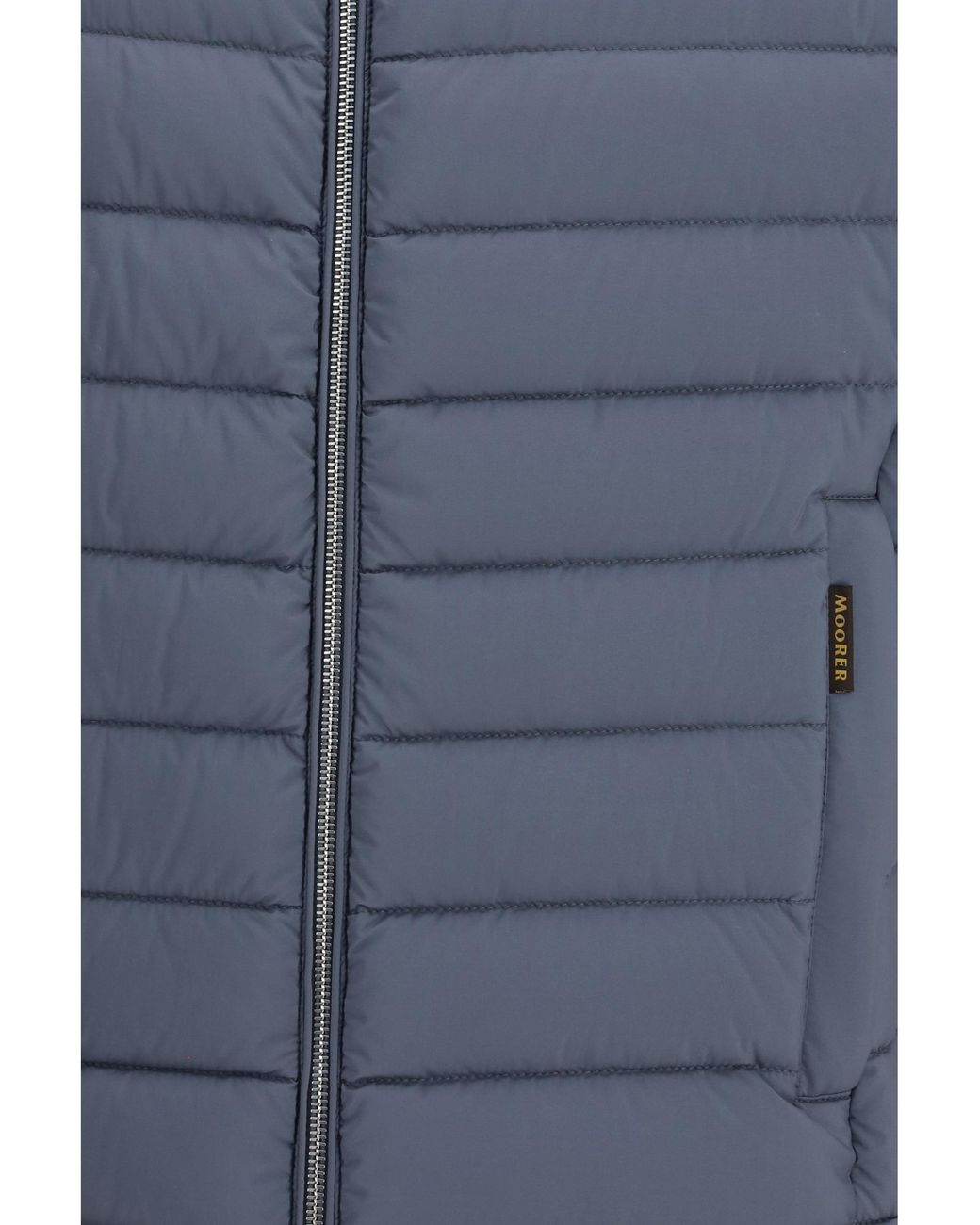 Moorer Blue Calaf-S3 Quilted Gilet With Boudin Padding Nylon; Polyurethane Down Jackets for men