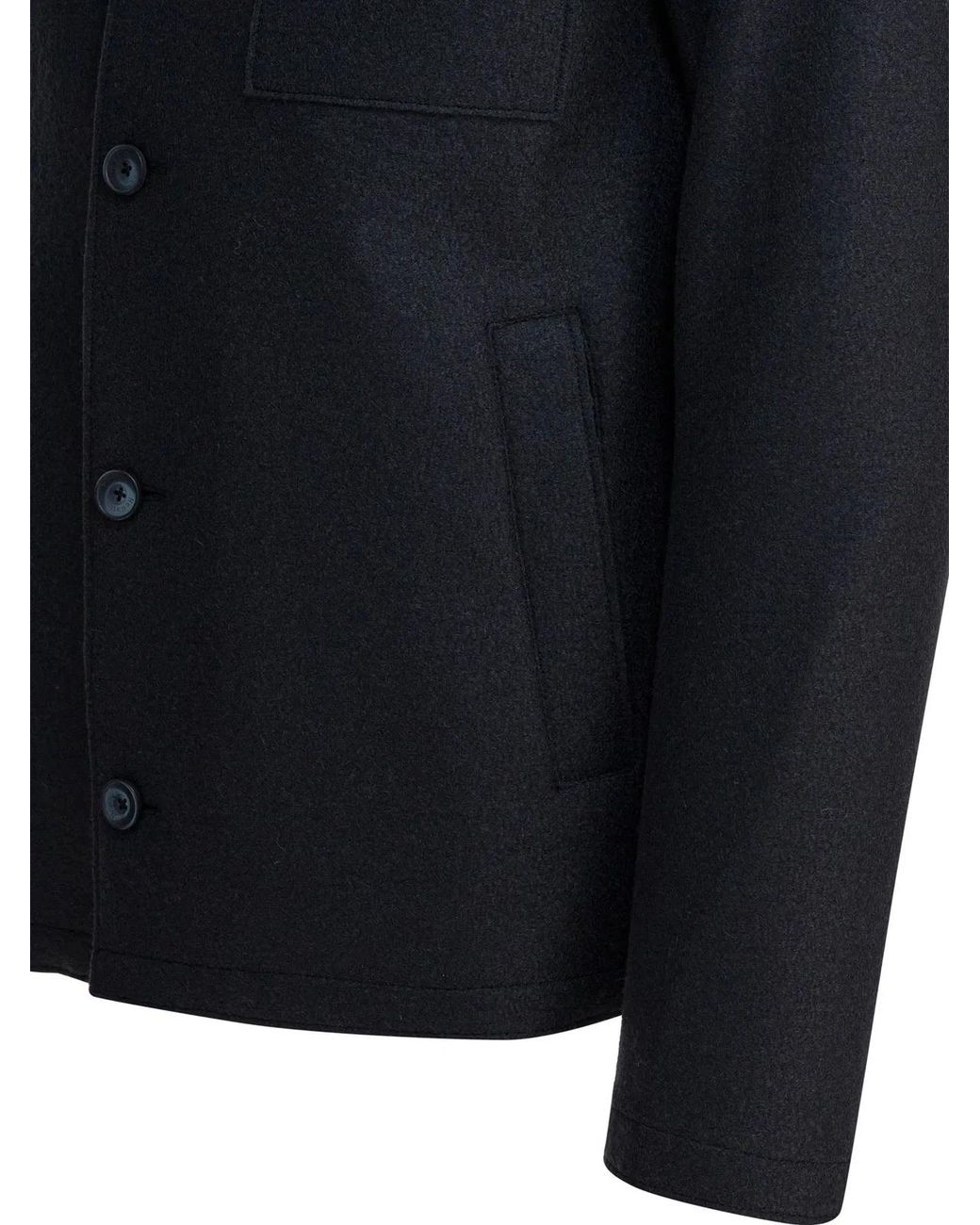 Herno Blue Virgin Wool Vest for men