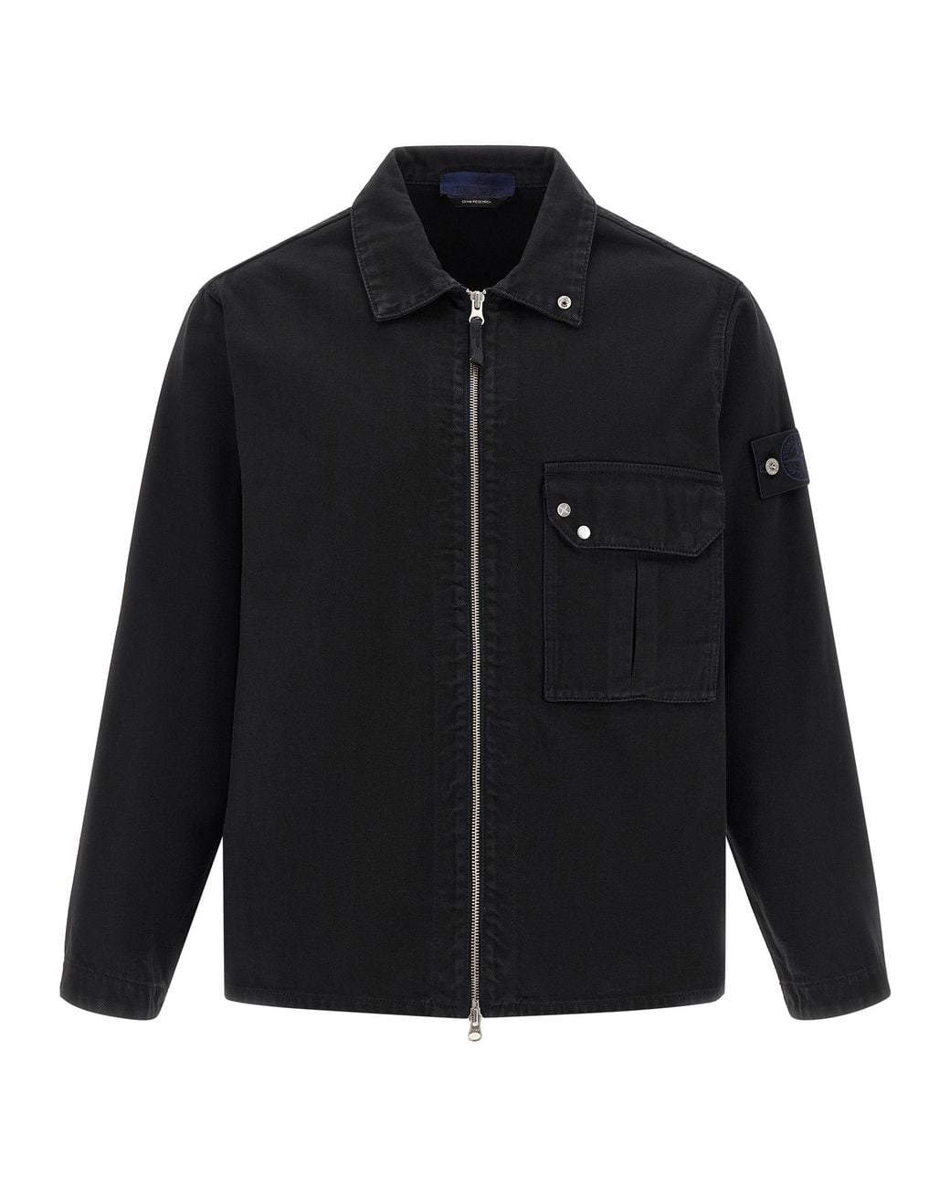 Stone Island Black Denim Research Capsule '1200002' Overshirt for men