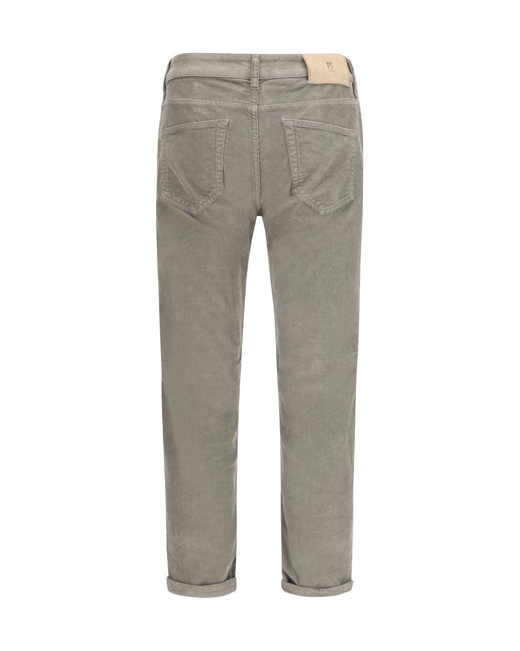 PT Torino Gray Corduroy Design Pants Cotton for men