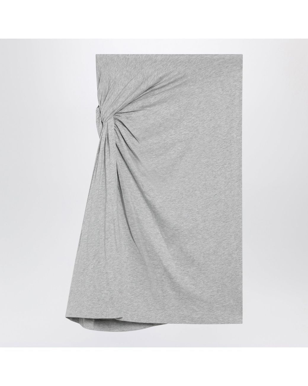 Dries Van Noten Gray Mélange Skirt With Draped Detail