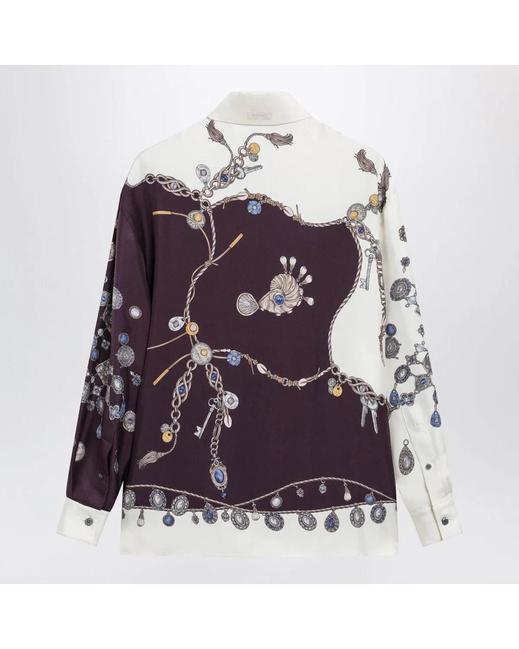 Versace Purple Stolen Jewels Printed Shirt