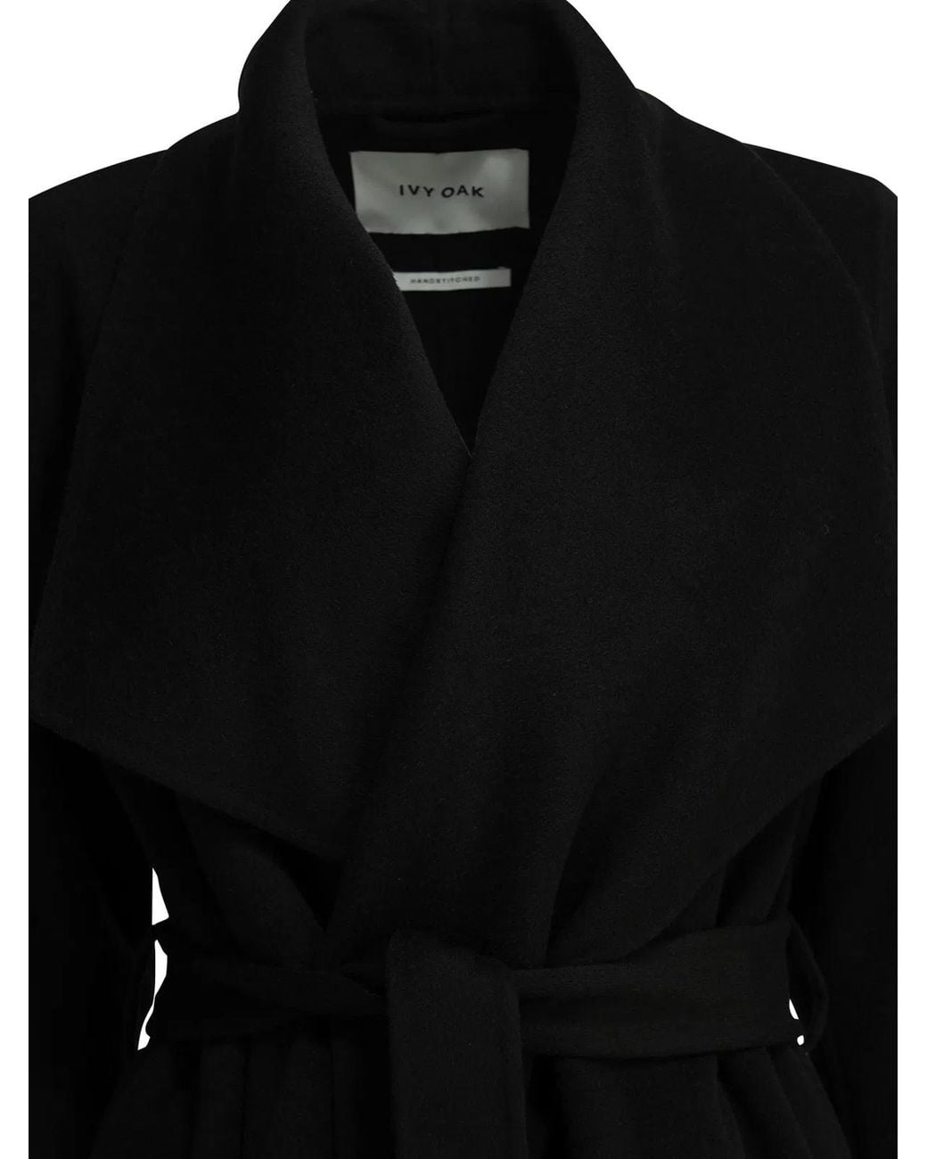 IVY & OAK Black Wool Jackets Coats