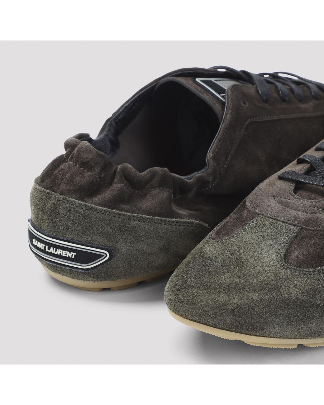 Saint Laurent Brown Two-Tone Suede Lewis Sneakers for men