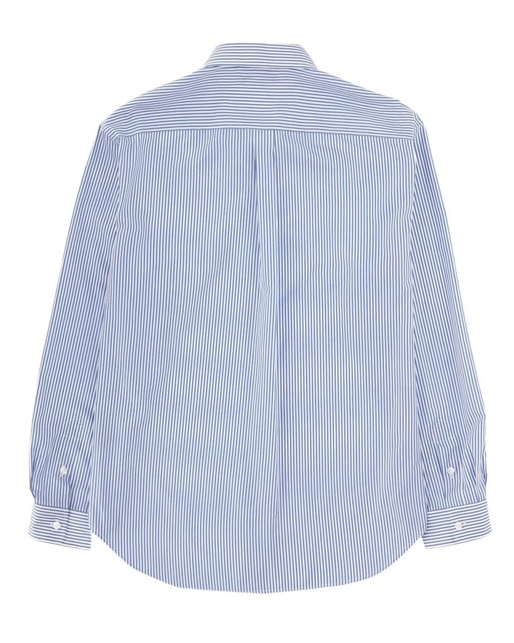 Balmain Blue Shirt With Logo for men