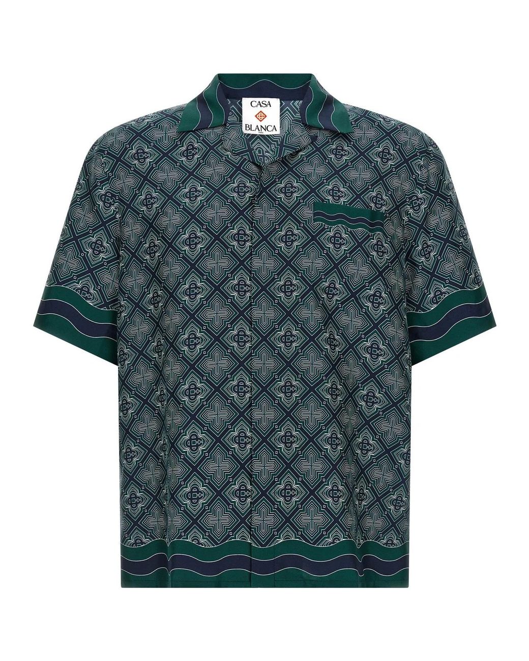 Casablanca Blue 'Radiating Monogram' Shirt for men