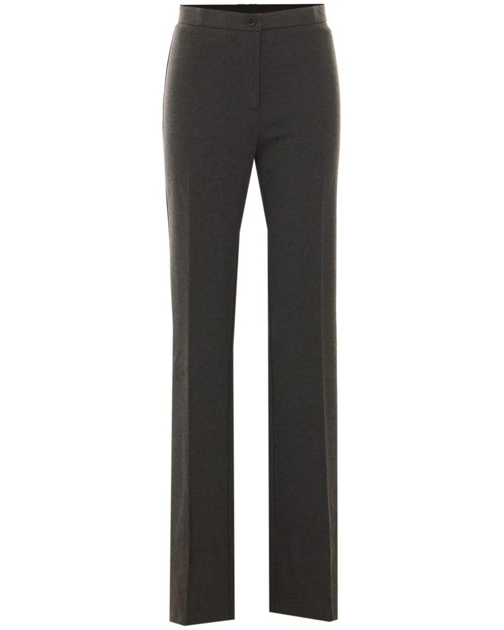 Pinko Gray Straight-Leg Tailored Pants With Mid-Rise Waist And Minimalist Design