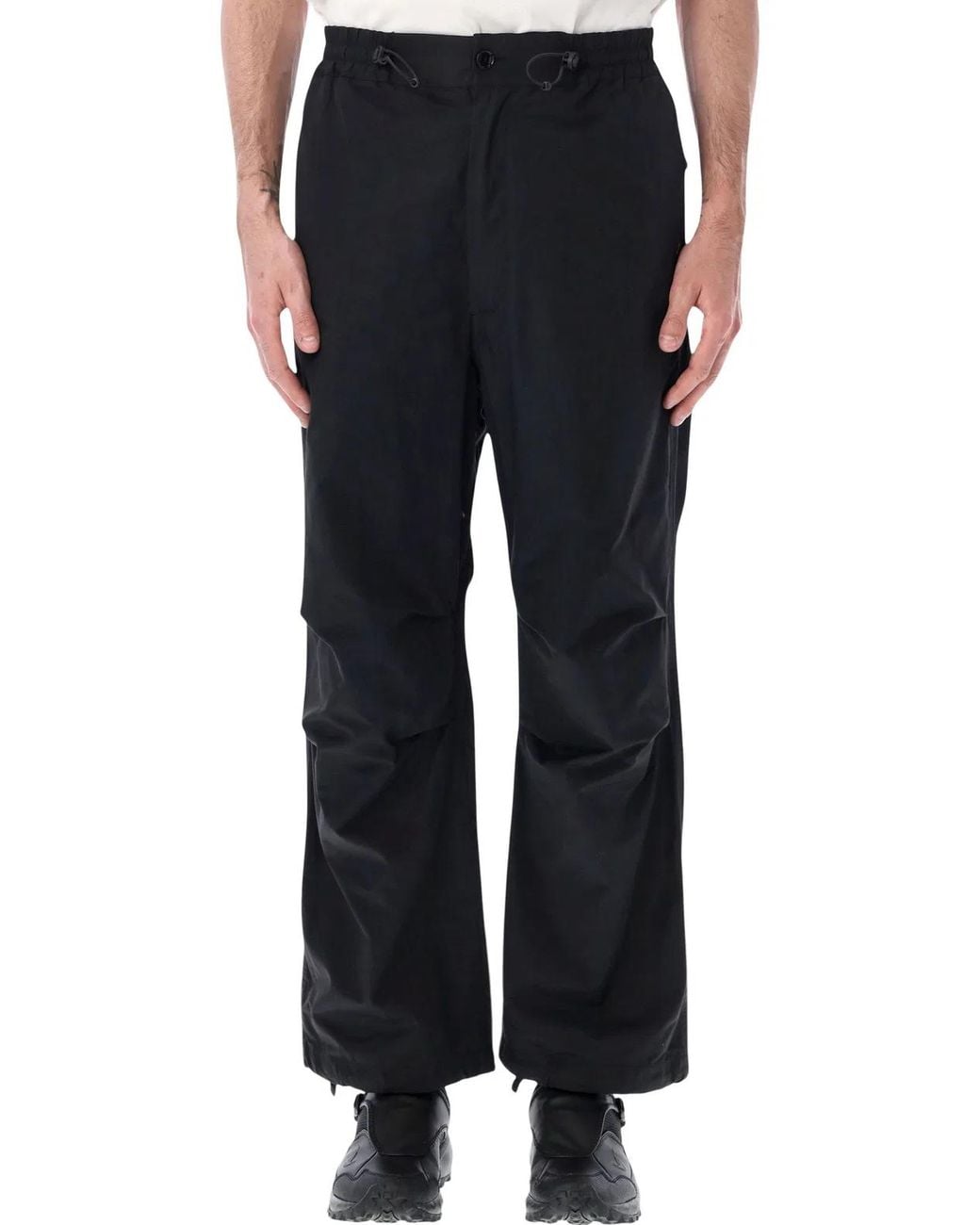 Nanamica Black Recycled Nylon Deck Pants for men