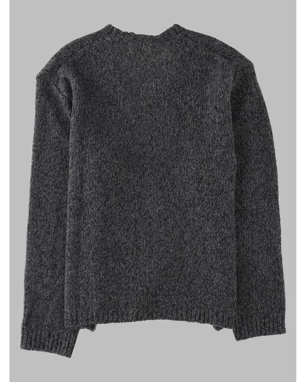 Our Legacy Gray Textured Wool Sweater for men
