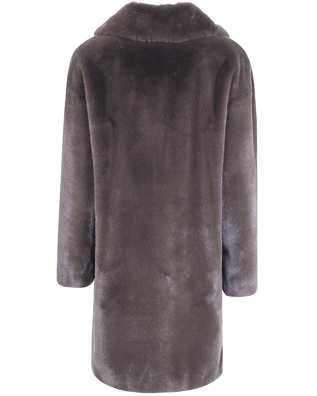 Stand Studio Gray "Camille" Cocoon Soft Teddy Coat