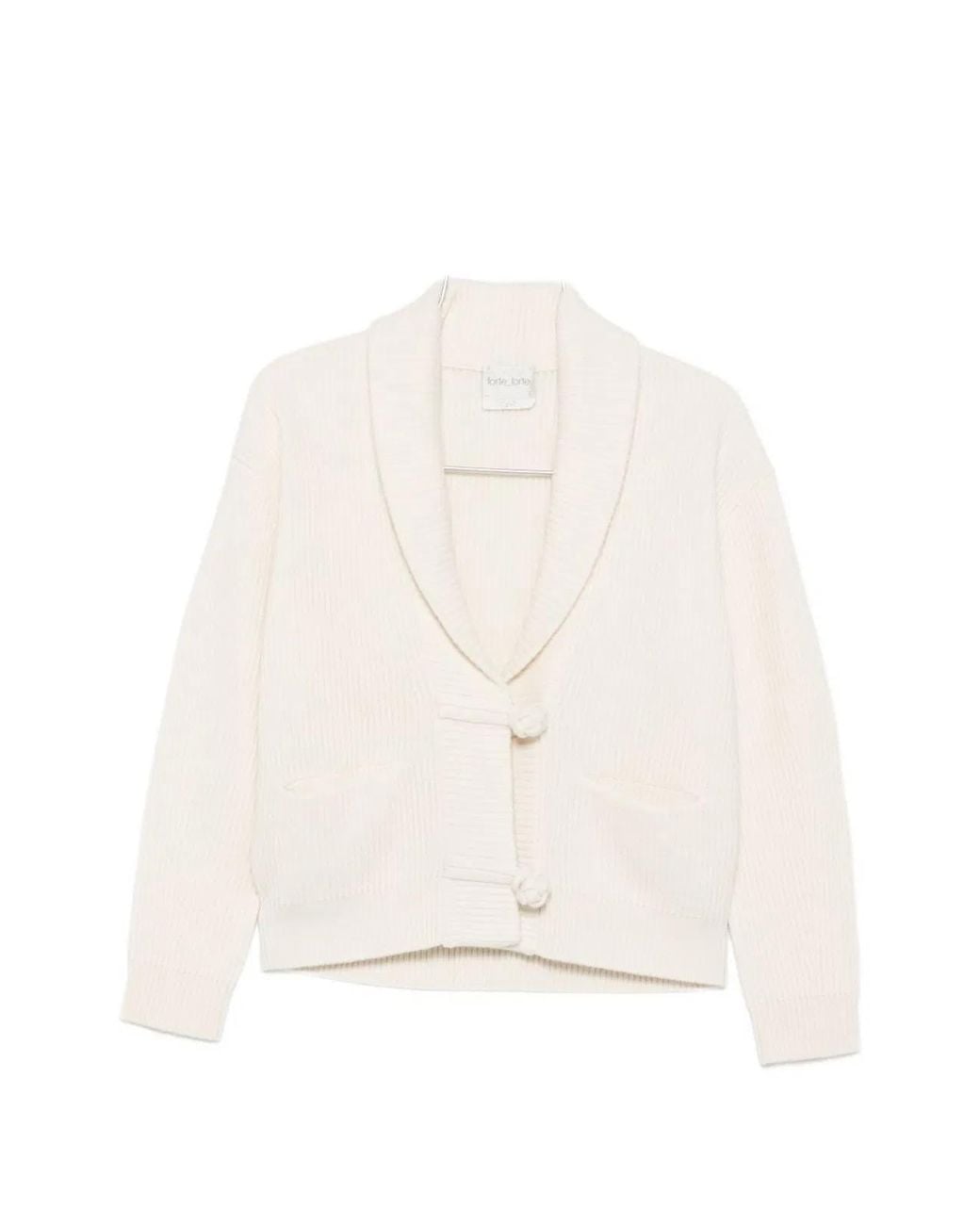 Forte_forte White Cashmere Blend Cardigan