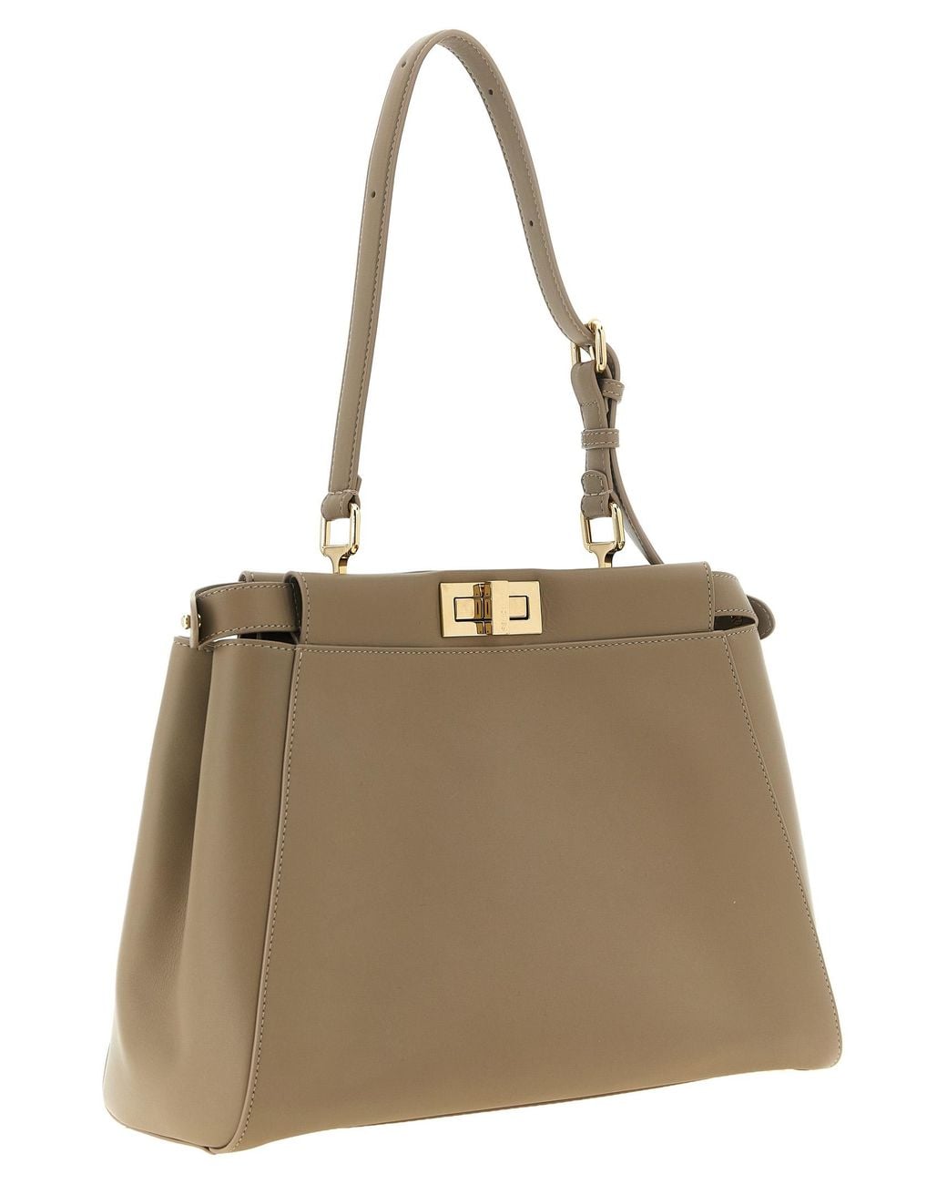 Fendi Natural 'My Peekaboo' Medium Shoulder Bag