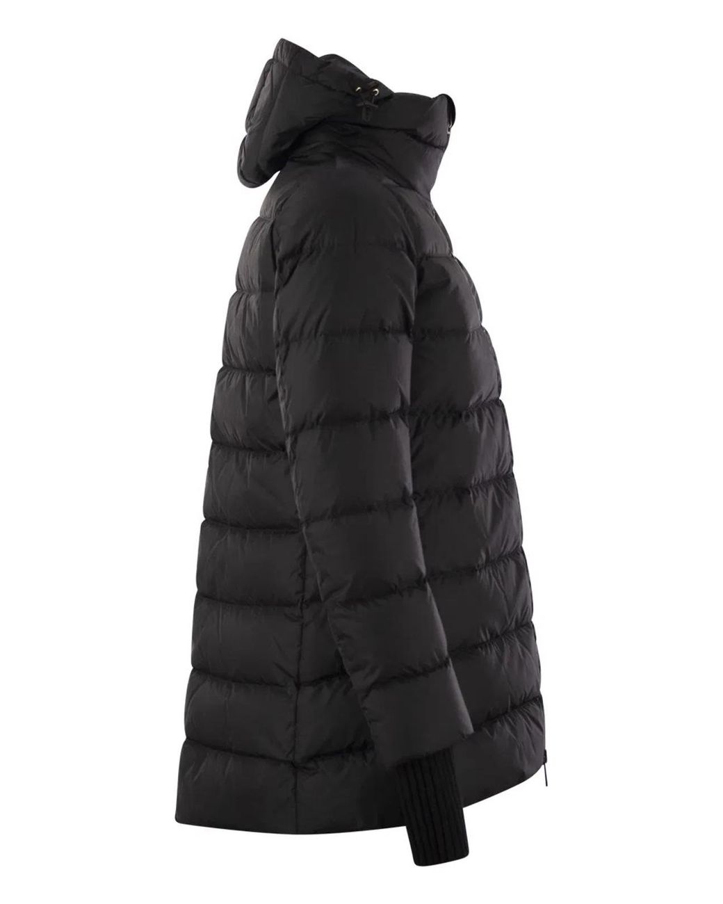 Herno Black Medium Down Jacket With Hood