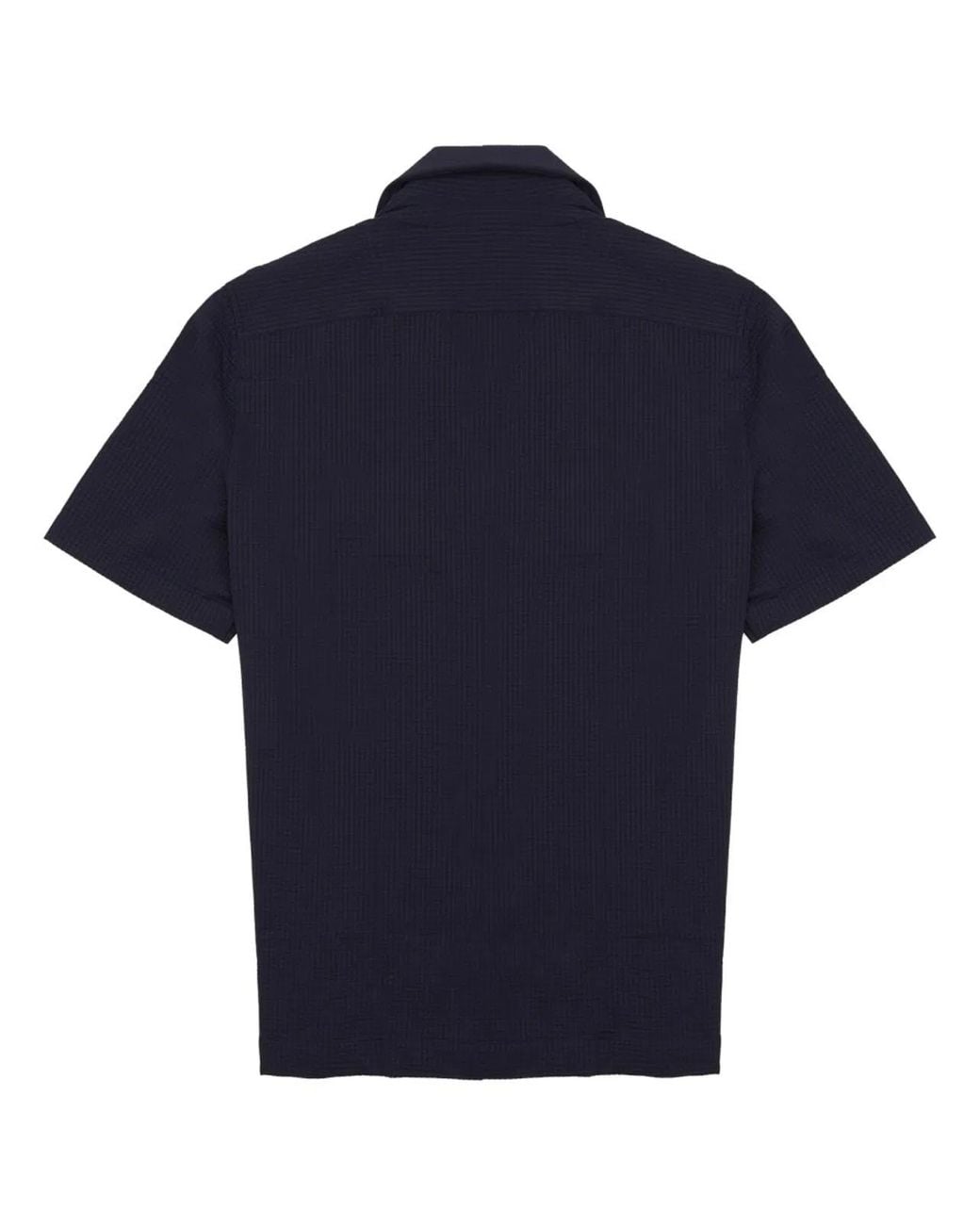 ARCHIVIUM BE UPDATED Blue Camicia Con Collo Bowling for men