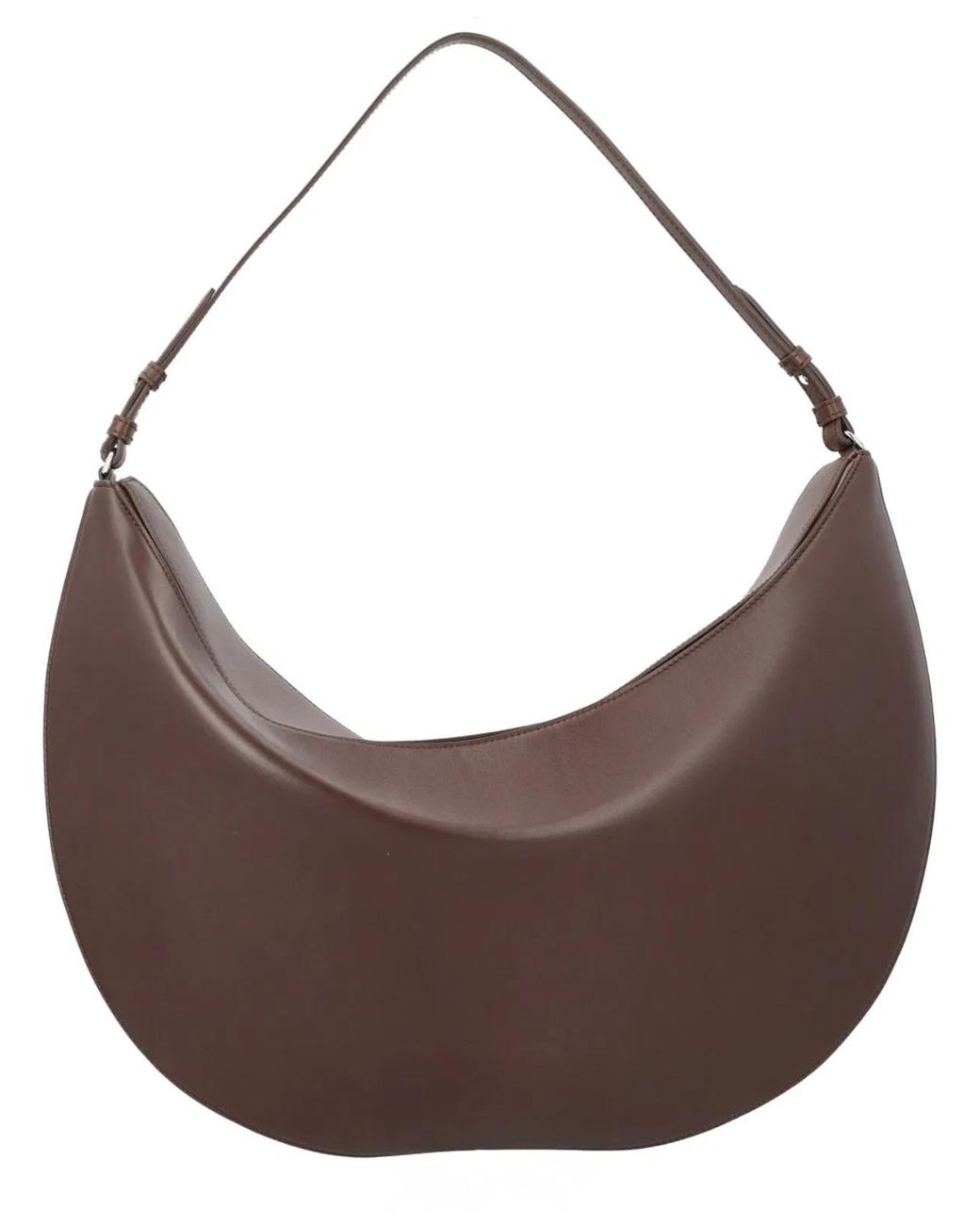 Jacquemus Brown Large Hobo Bag Ovalo Calf Leather Shoulder