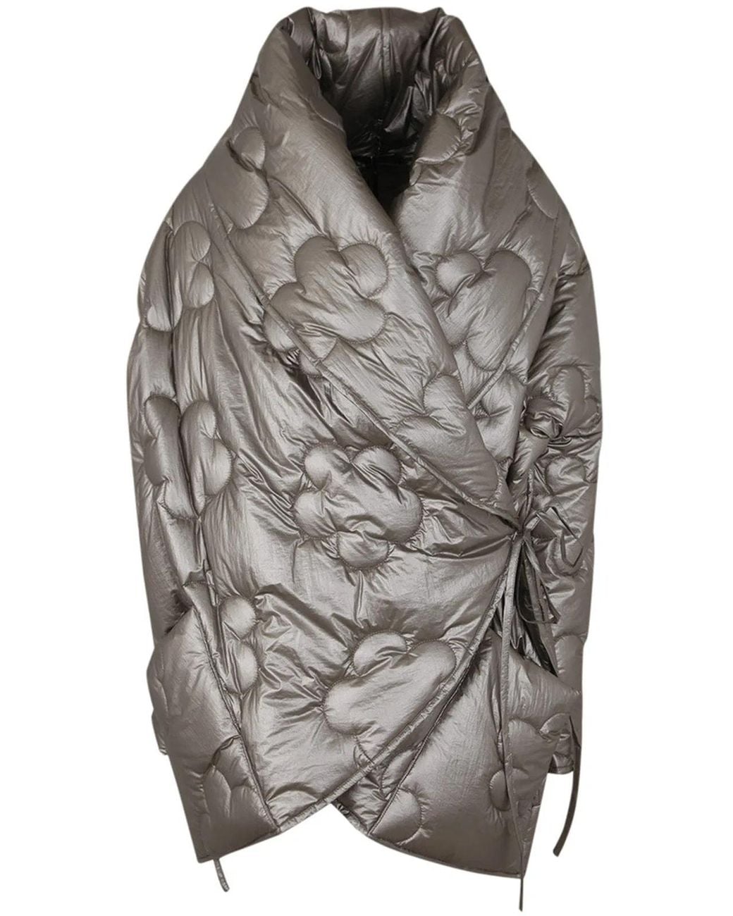 Maria Calderara Gray Padded Wrap Choc Oversized Fluffy Hug