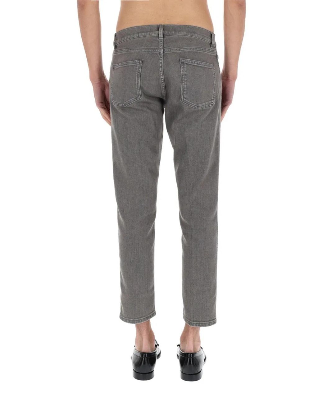 Lardini Gray Cotton Denim Jeans for men