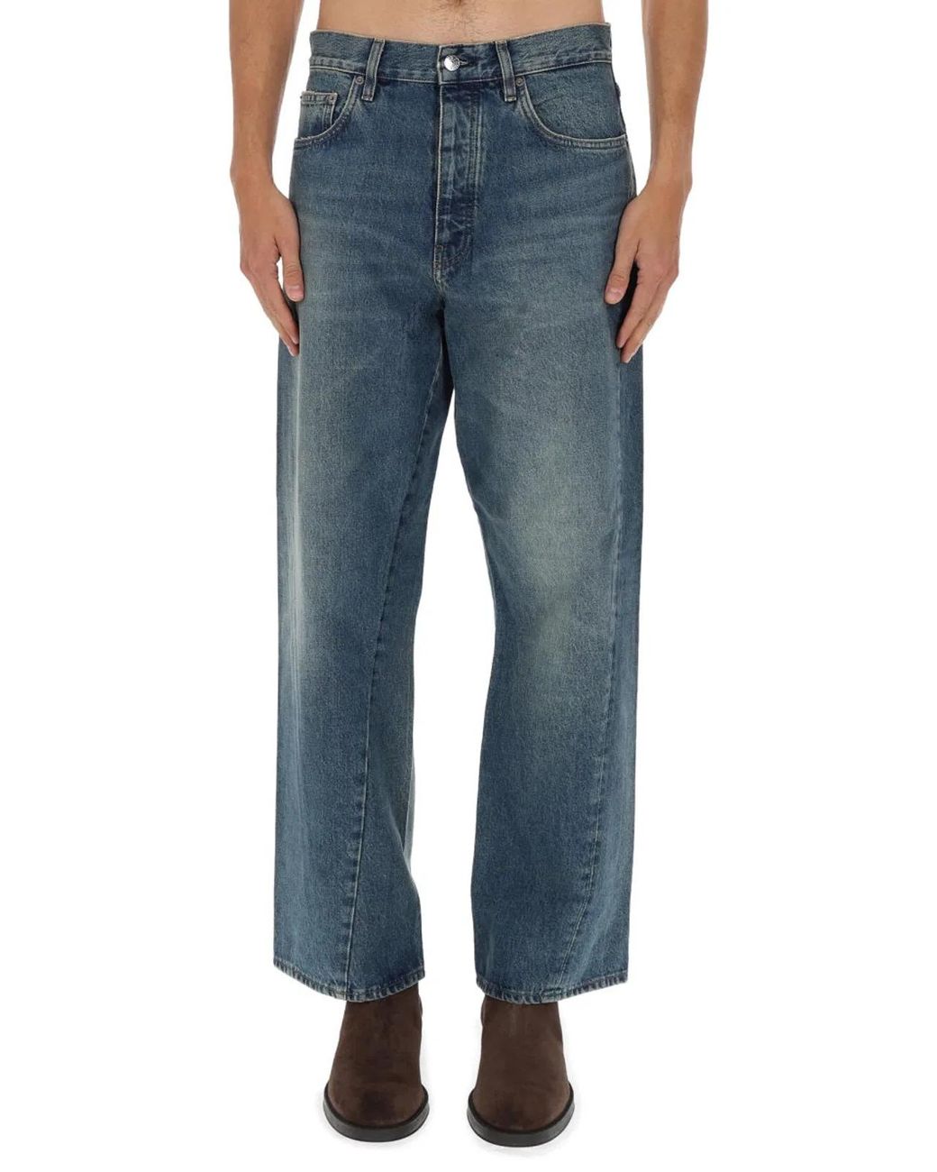 sunflower Blue Wide Twist Jeans for men
