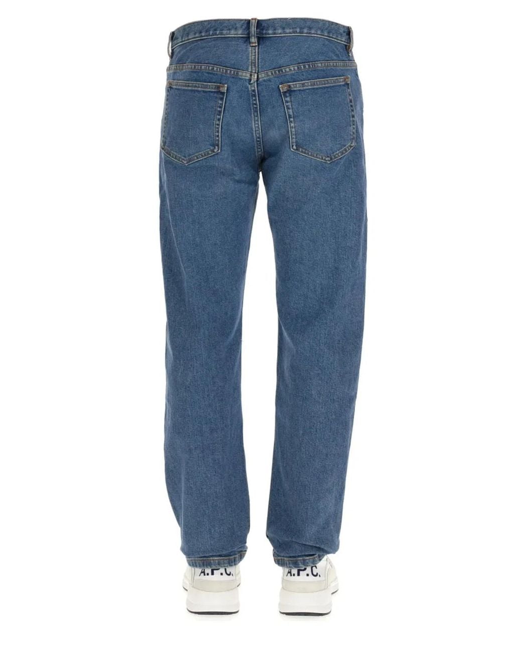 A.P.C. Blue Straight Leg Jeans for men