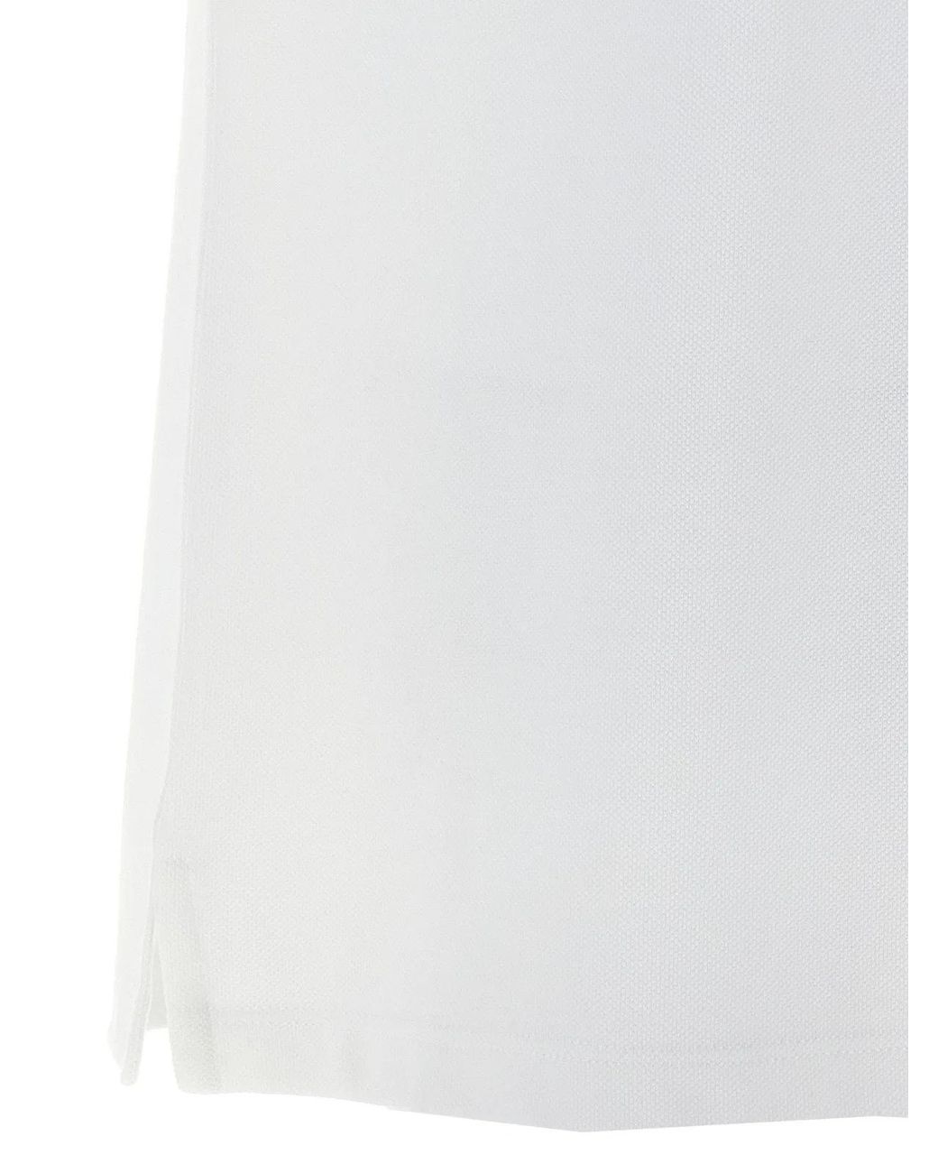 McQueen White Logo Embroidery Polo Shirt for men