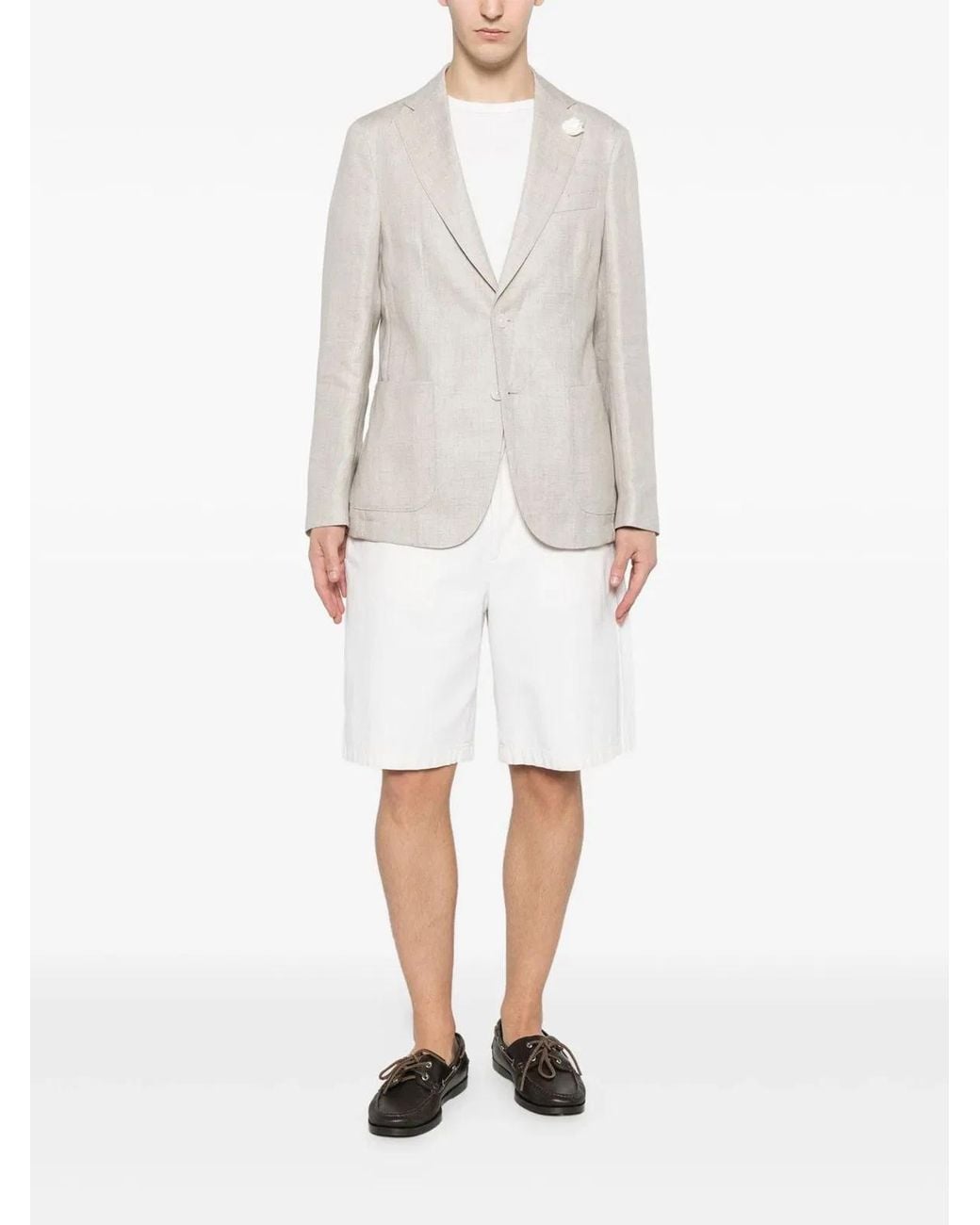 Boss White Viscose Blazer for men