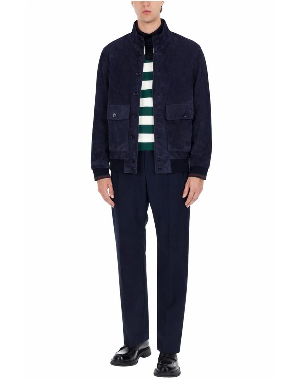 Gucci Blue Suede Jacket for men