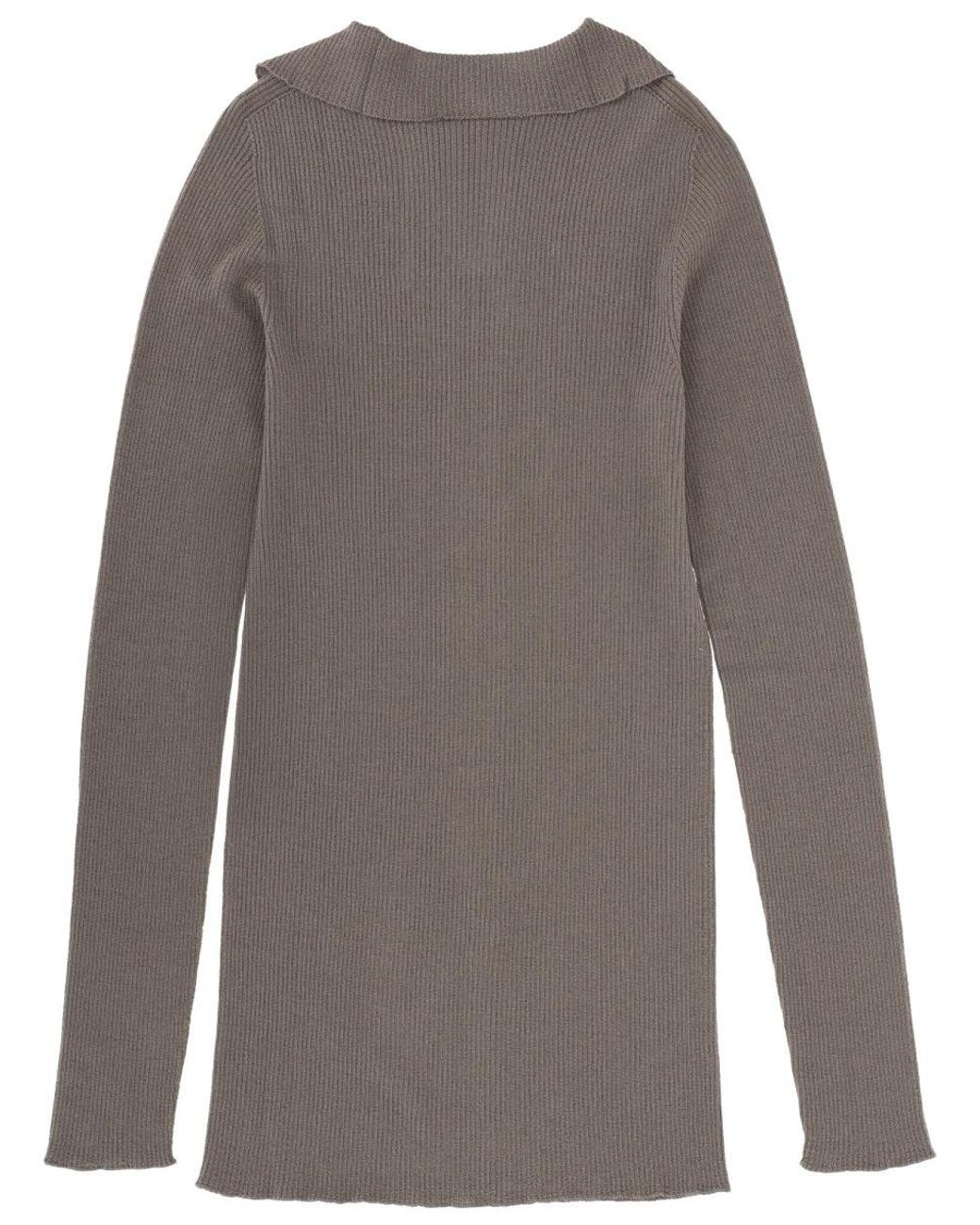 Rick Owens Gray Ribbed "Tabard" Knit for men