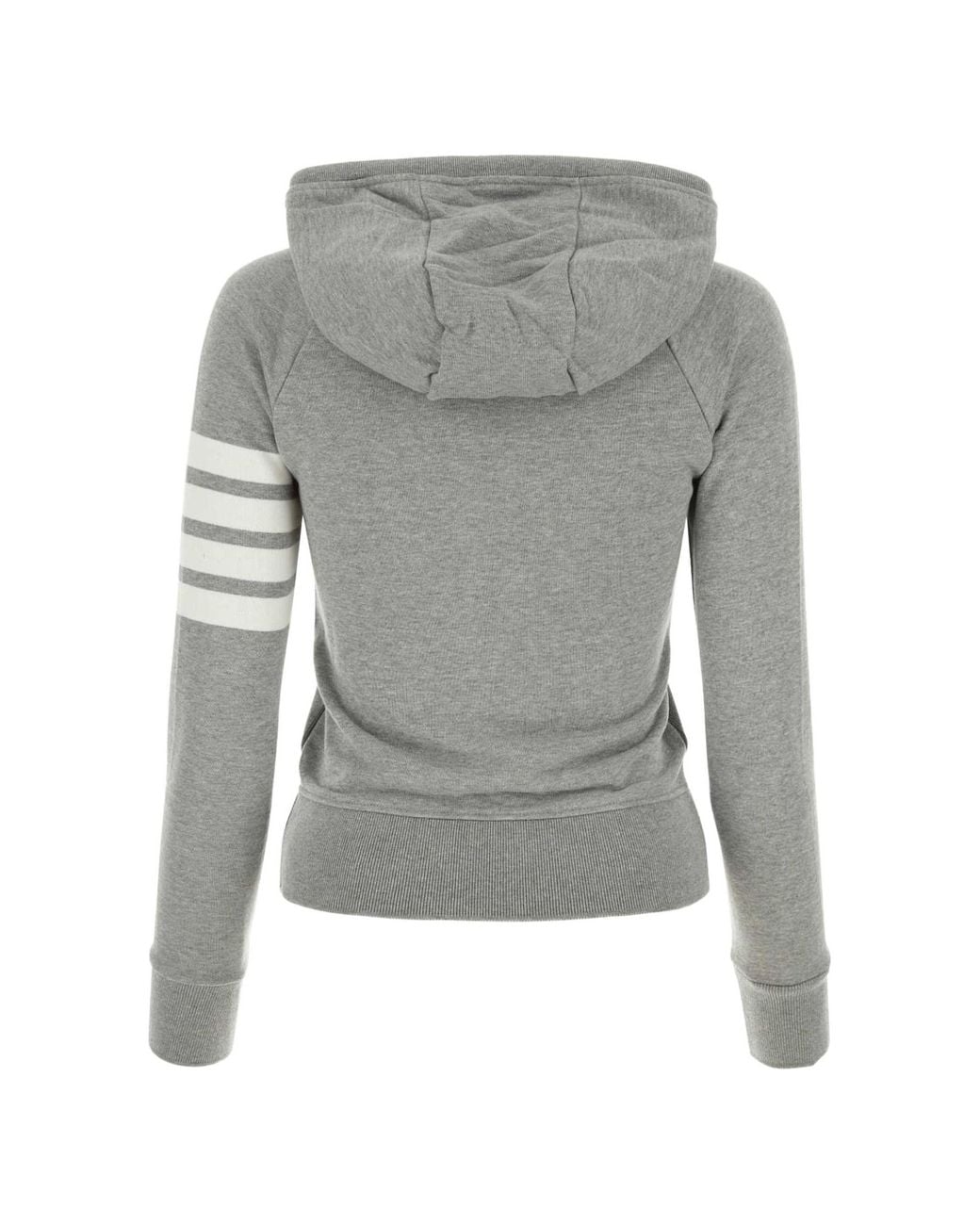 Thom Browne Gray Classic 4-Bar Stripe Zip-Up Hoodie