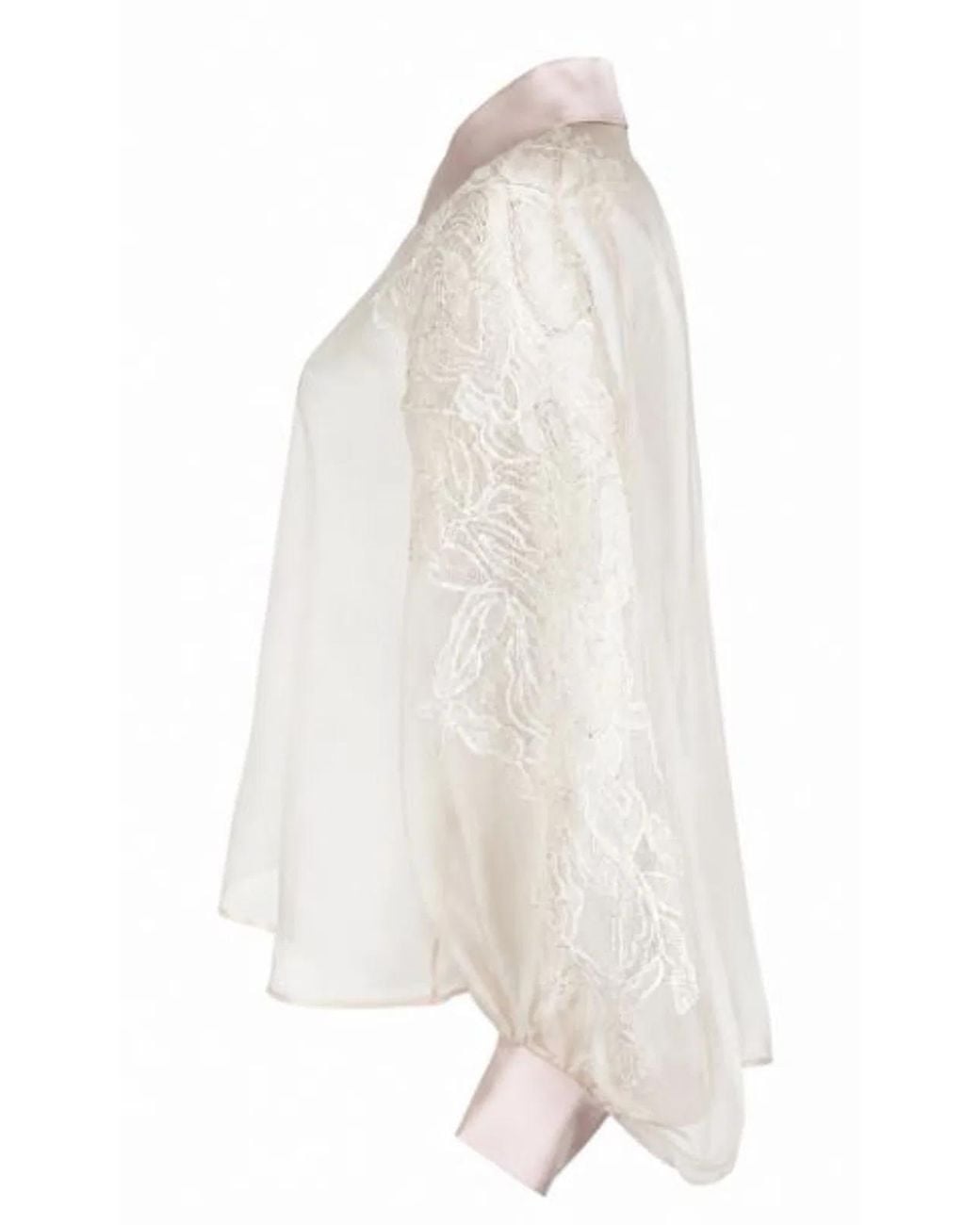 D.exterior White Shell Cotton Shirt