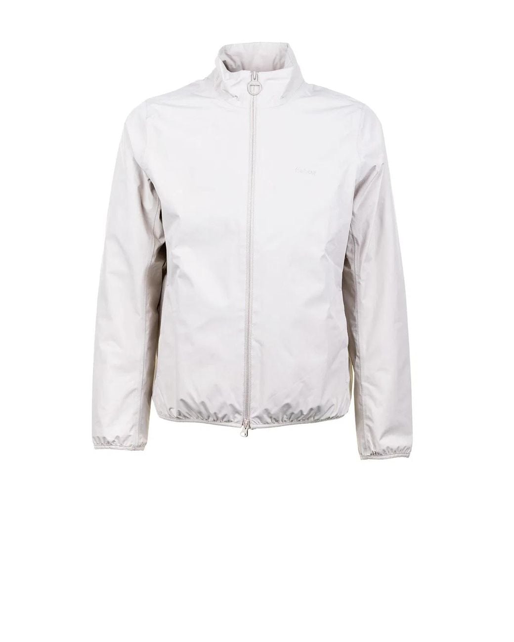 Barbour White Korbel Zip Up Collar Jacket for men