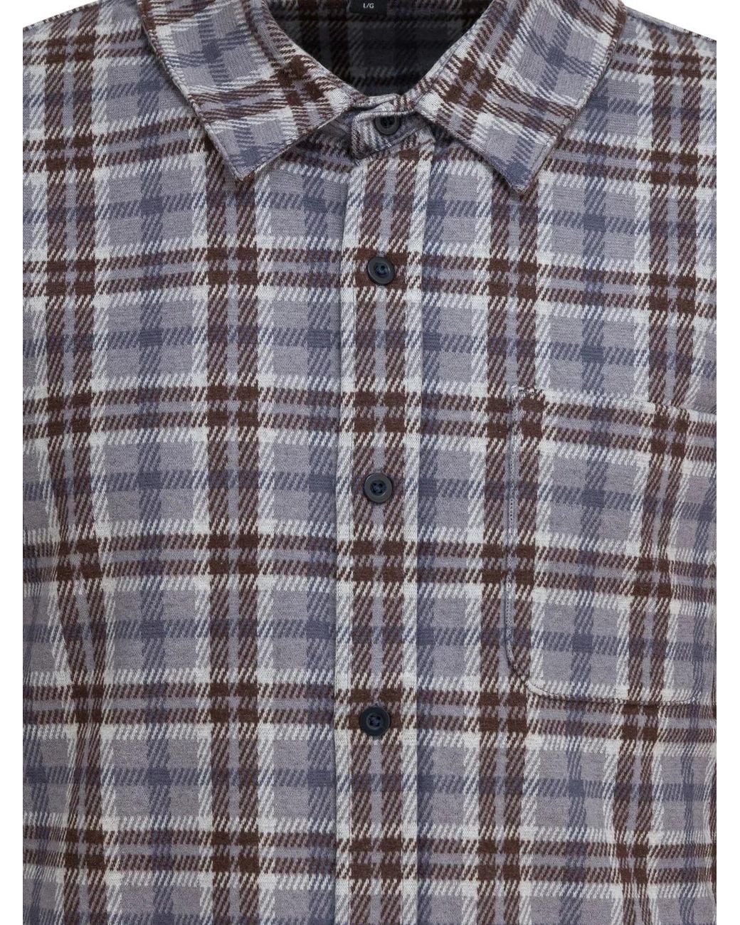 Vince Blue Plaid Overshirt Jacket for men