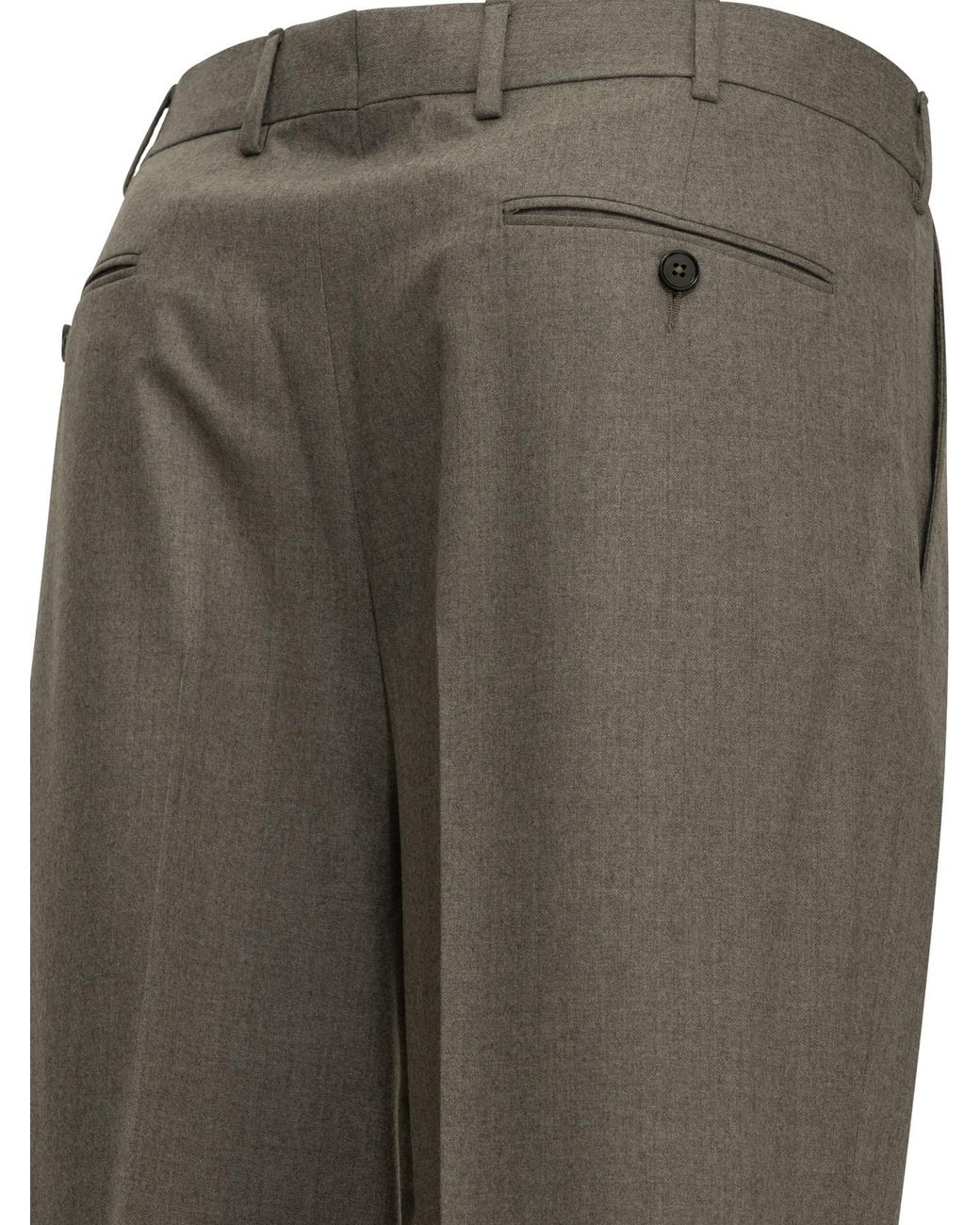 Zegna Gray Tailored Wool Pants for men