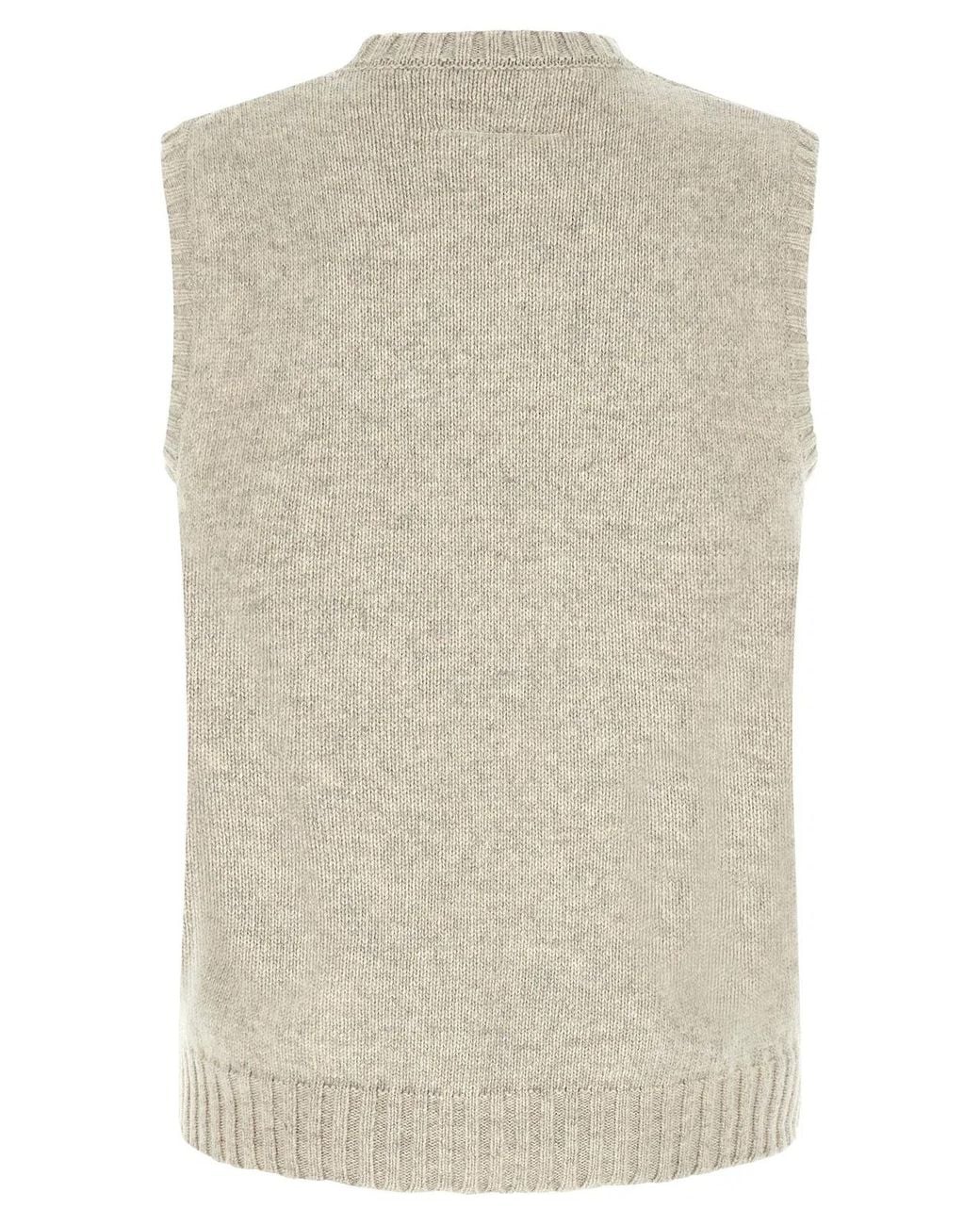MM6 by Maison Margiela Gray 'Margiela 6' Vest for men
