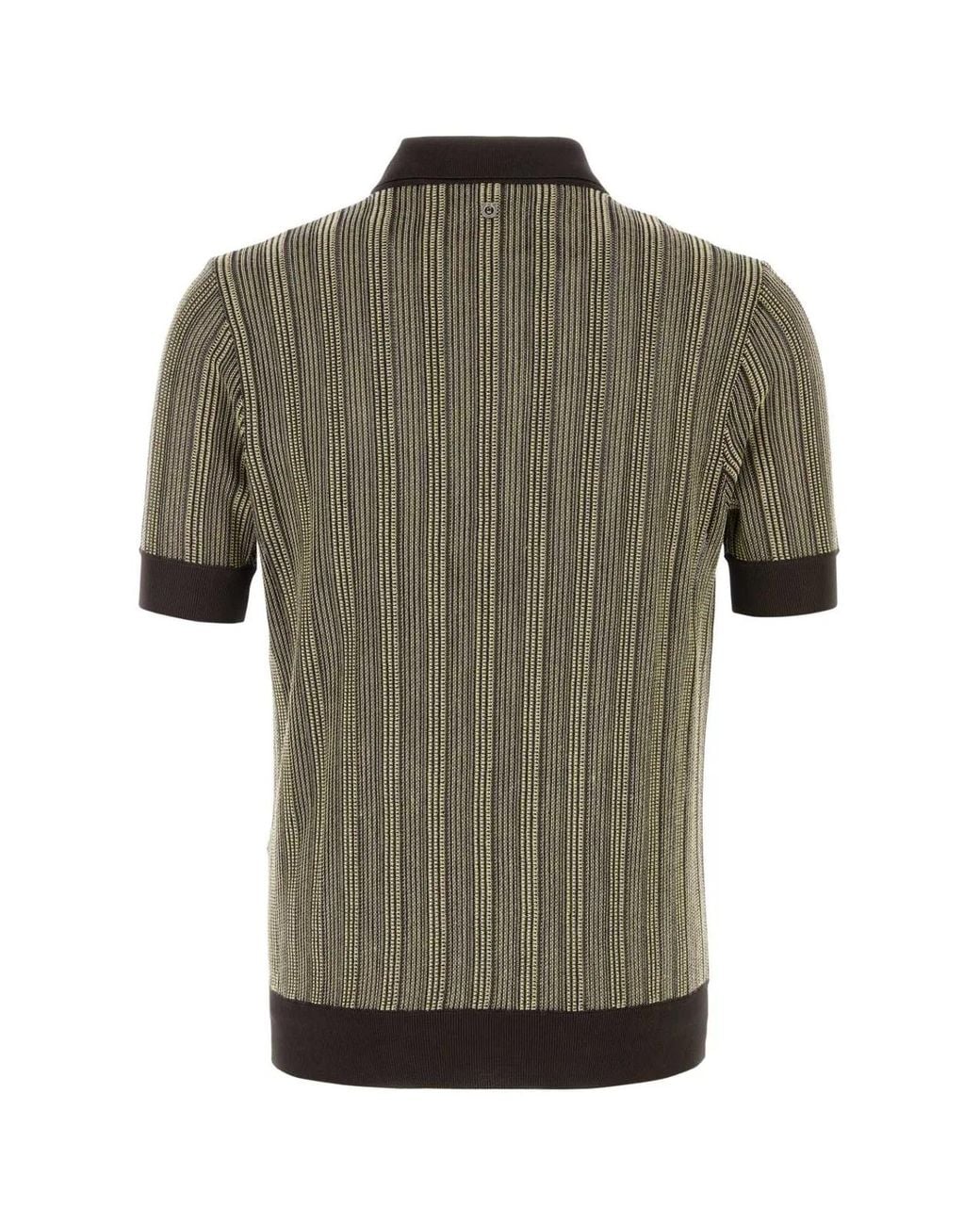 Ferragamo Green Shirt Collar Polo for men