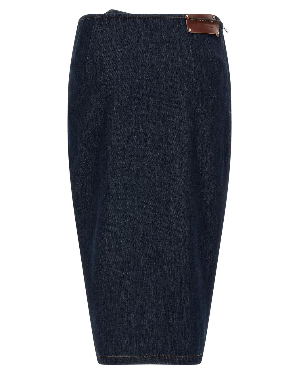 Dries Van Noten Blue Draped Skirt