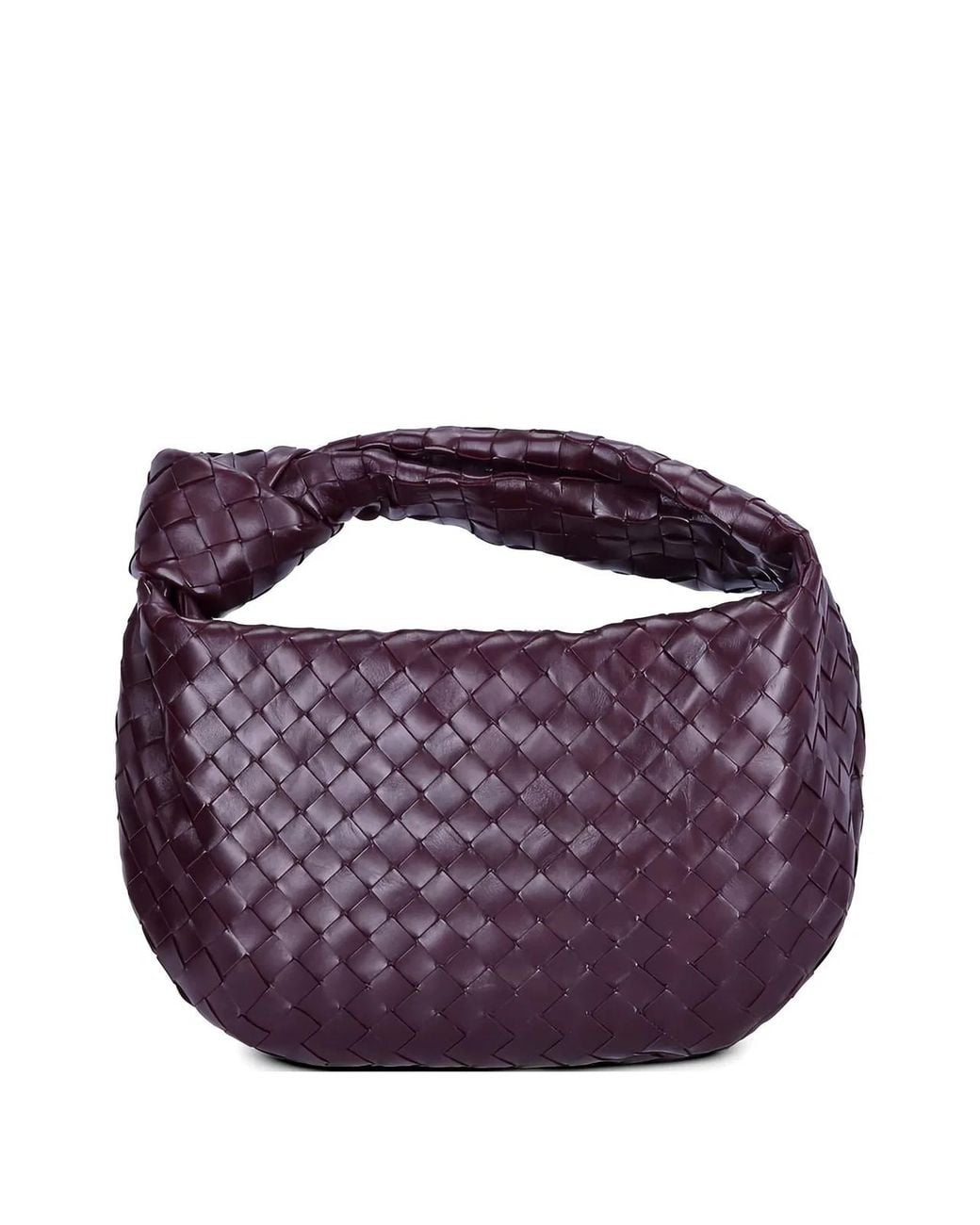 Bottega Veneta Purple Small Jodie Leather Shoulder Bag